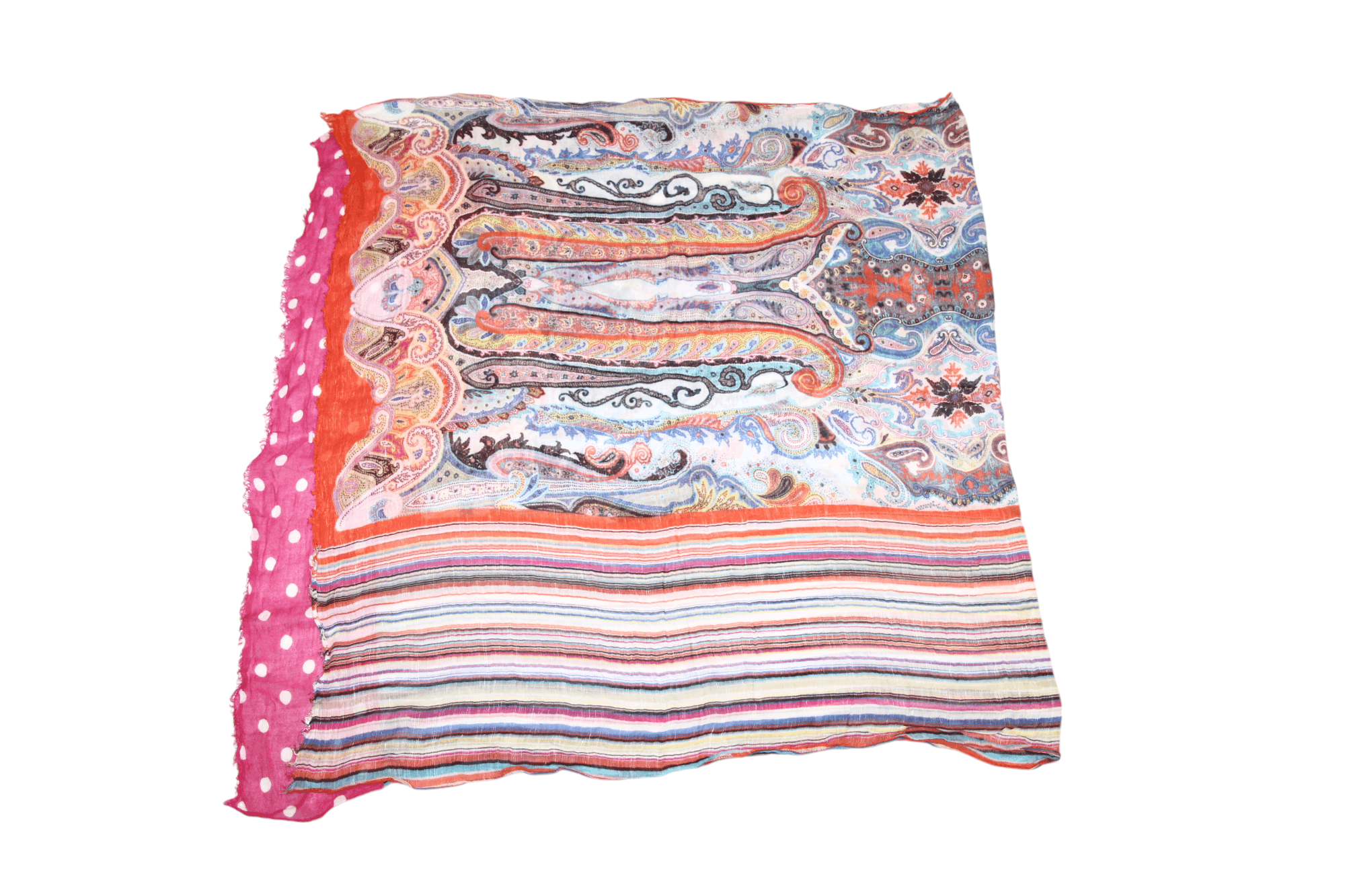 Altea Altea Baroque modal flax silk big scarf 168x85 cm Size ONE SIZE - 4 Thumbnail