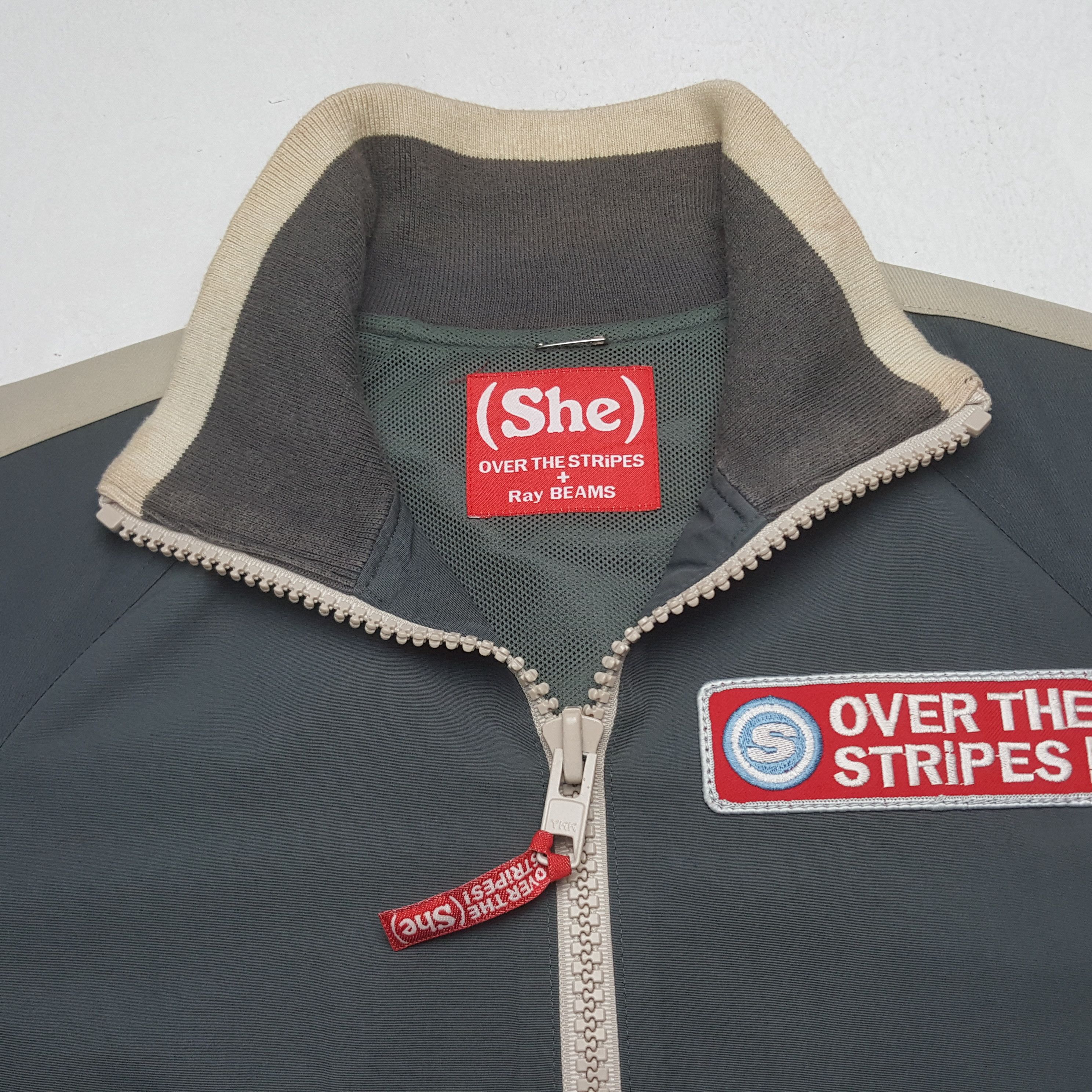 Japanese Brand Vintage SHE Over The Stripes + Ray BEAMS Sweater Jacket RR7 Size US S / EU 44-46 / 1 - 5 Thumbnail