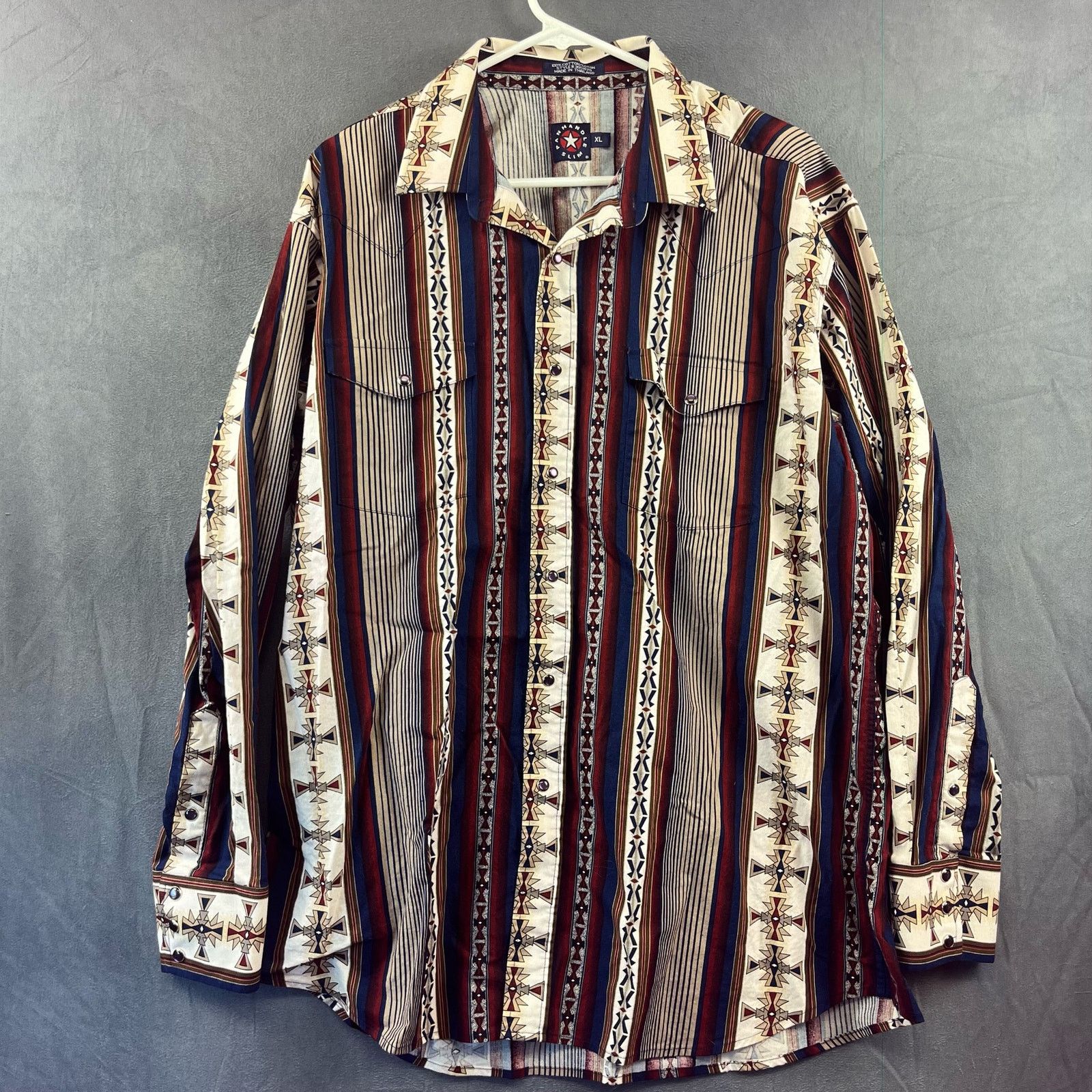 Panhandle Slim Vintage 90's Panhandle Slim Pearl Snap Shirt XL Fair Isle Size US XL / EU 56 / 4 - 1 Thumbnail