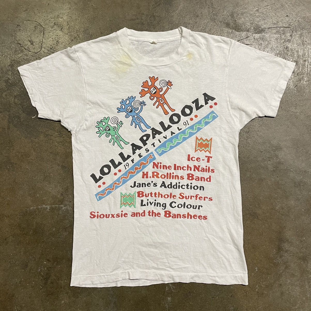 Band Tees × Tour Tee × Vintage Vintage 1991 Lollapalooza Concert T 
