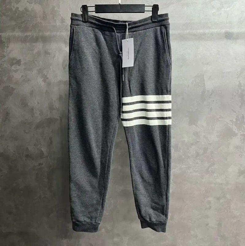 Thom Browne Thom Browne Dark Gray Cotton Jogger Pants 0089 Size 23" - 1 Thumbnail