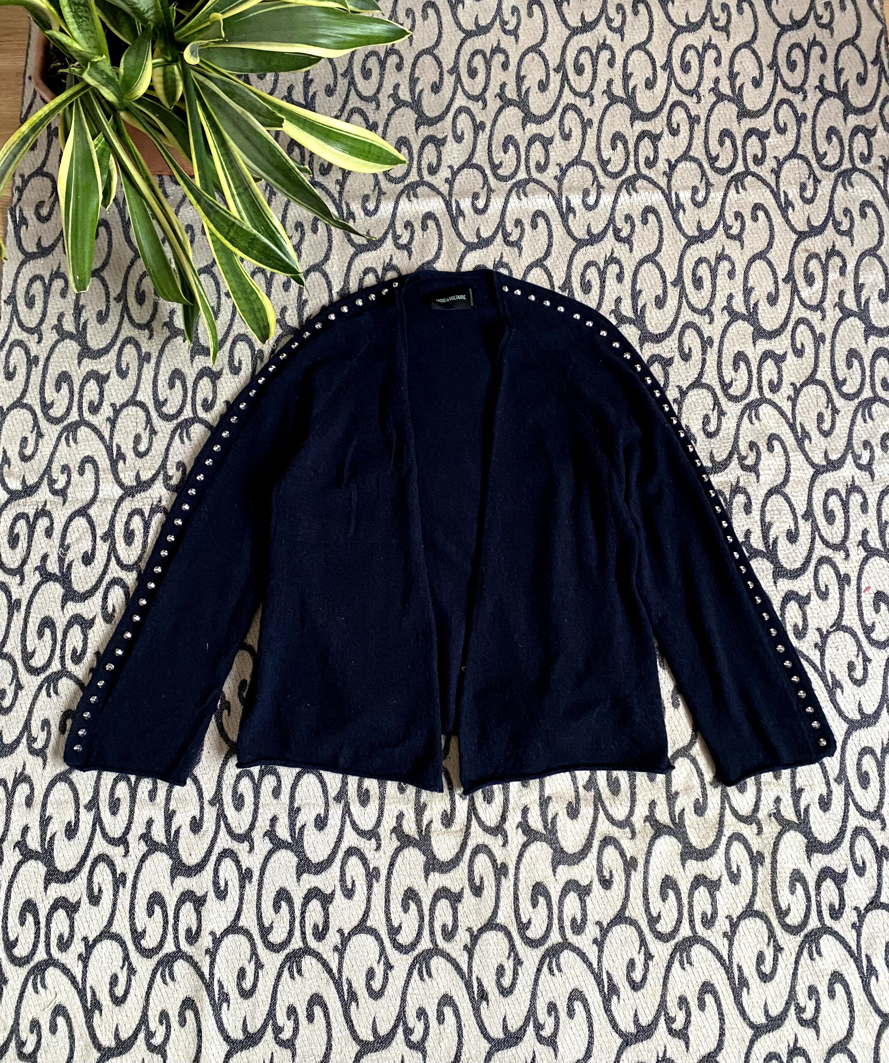 Zadig & Voltaire Zadig & Voltaire Wool Spikes Cardigan Designer Size S / US 4 / IT 40 - 1 Thumbnail