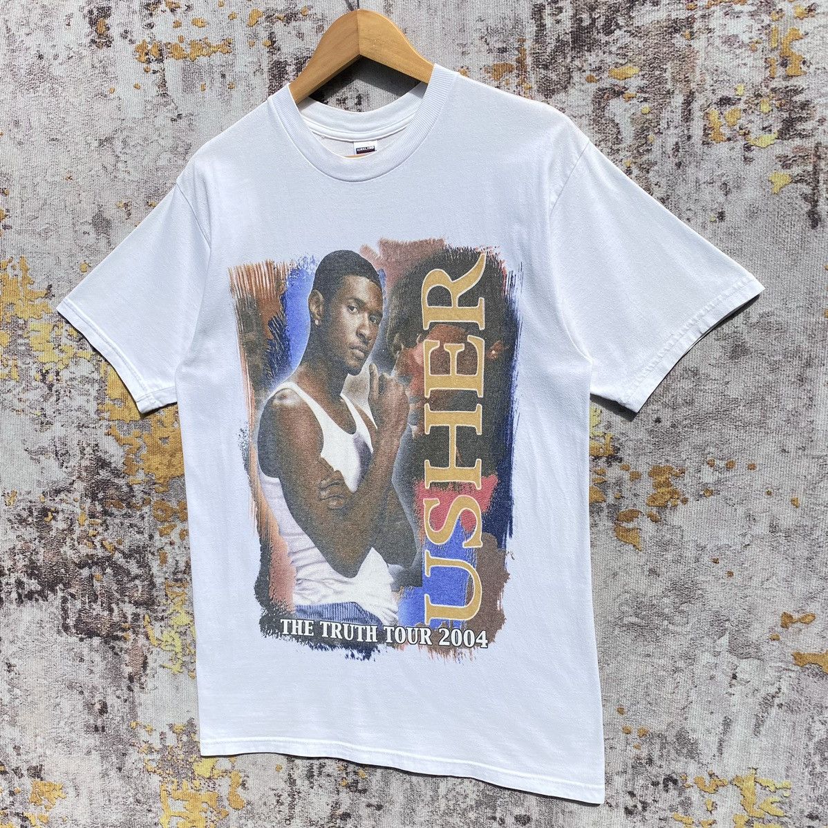 Band Tees Vintage Y2K Kanye West Usher Shirt The Truth Tour Rap 2004 Size US M / EU 48-50 / 2 - 3 Thumbnail