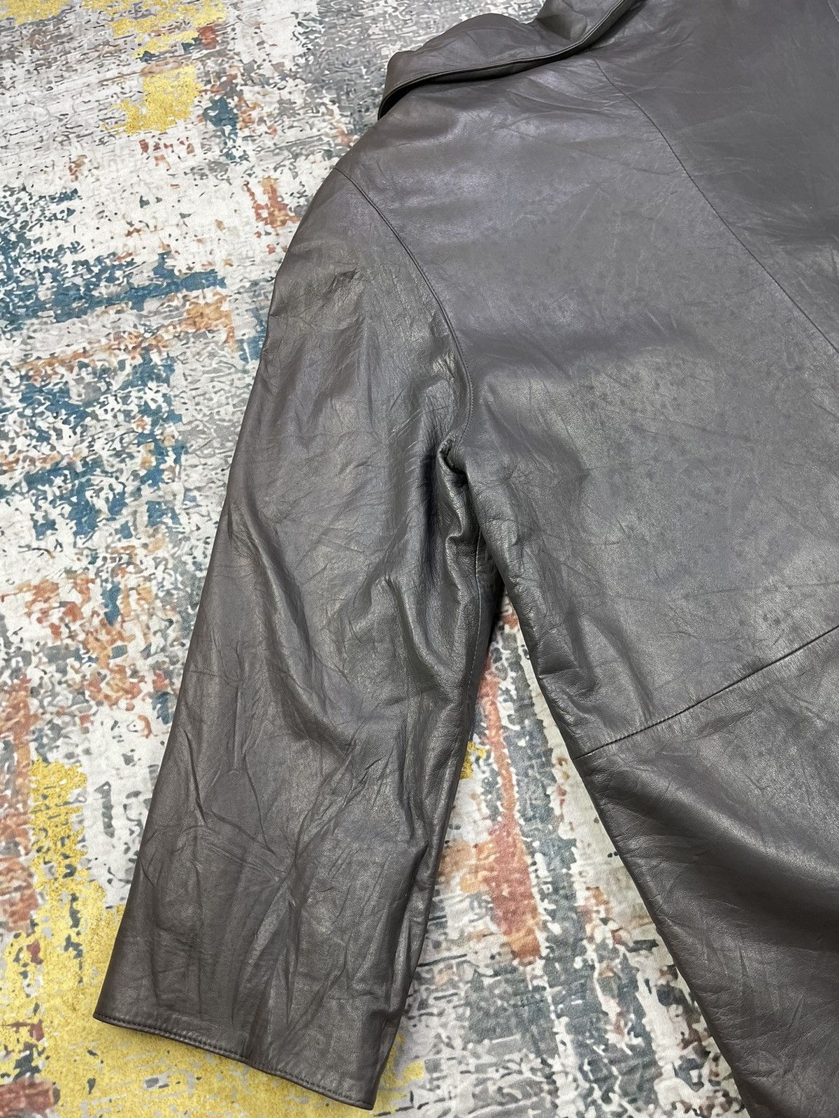 Tete Homme Vtg Katoh Kazutaka Distressed Leather Coats Size M / US 6-8 / IT 42-44 - 18 Thumbnail