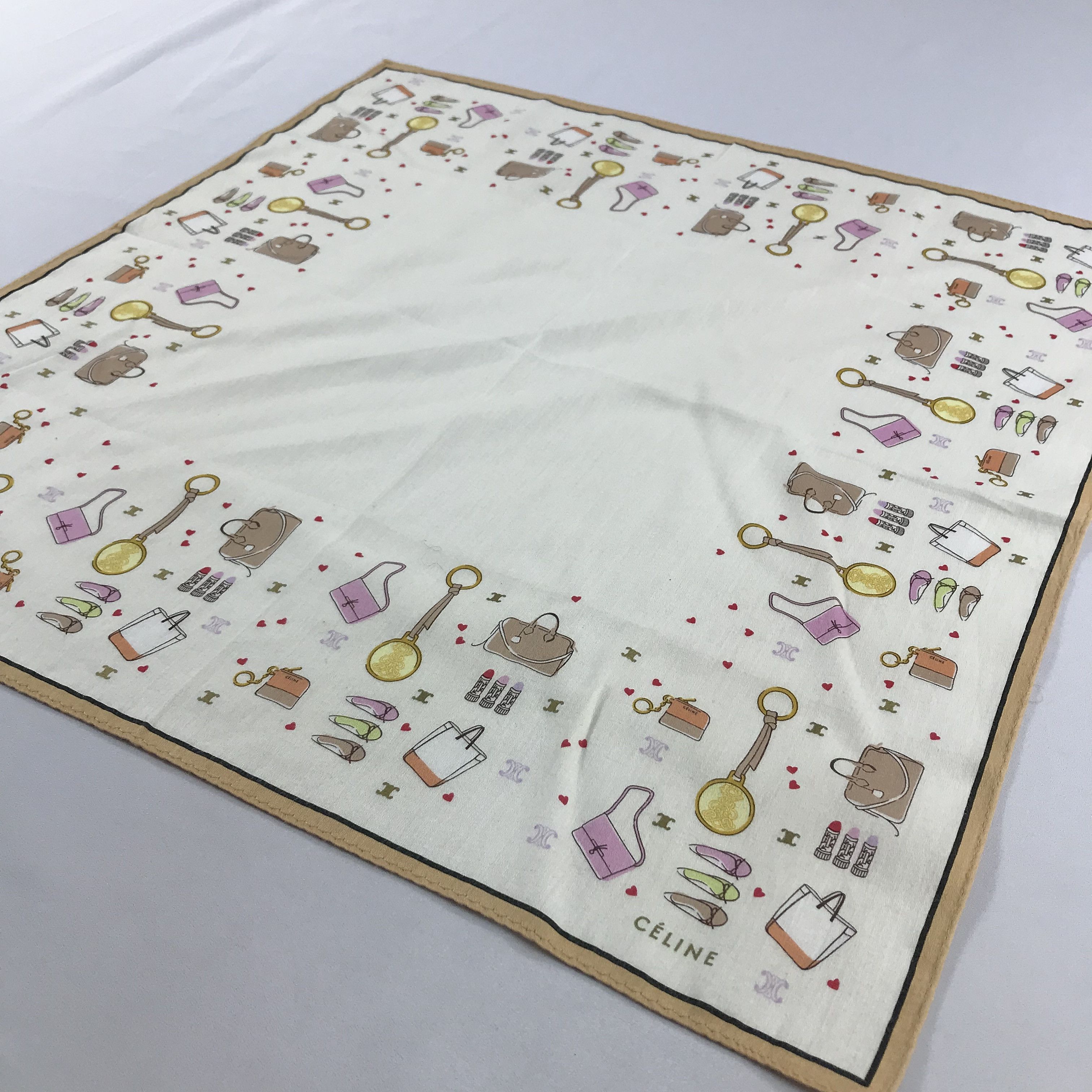 Celine × Vintage Celine Bandana / Handkerchief / Neckerchief - S2553 Size ONE SIZE - 2 Thumbnail