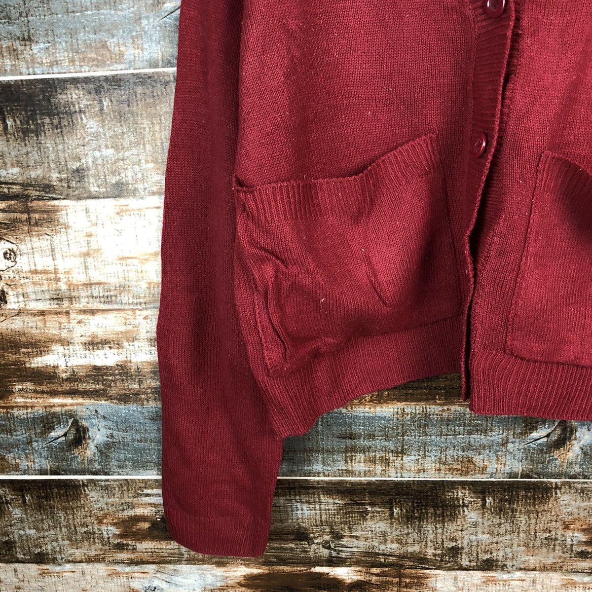 Japanese Brand GOGO Sing Red Cardigan Knitwear #A1711 Size US XL / EU 56 / 4 - 7 Thumbnail