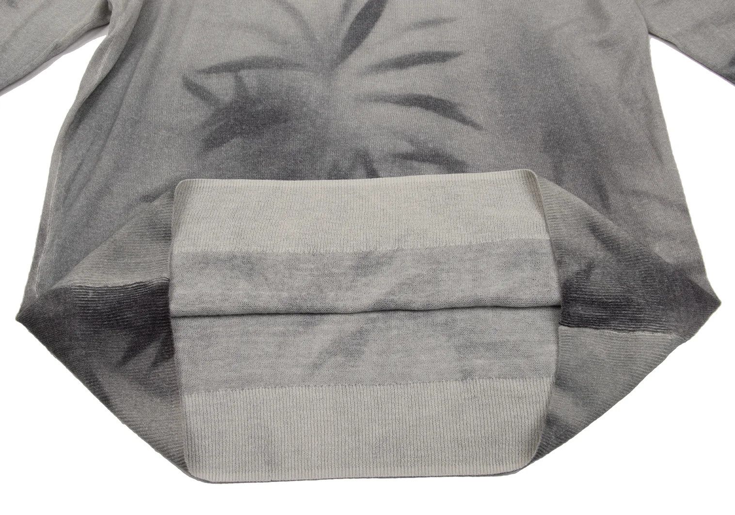 Emporio Armani Botanical Print Cashmere Knit in Light Gray M Size US M / EU 48-50 / 2 - 8 Thumbnail