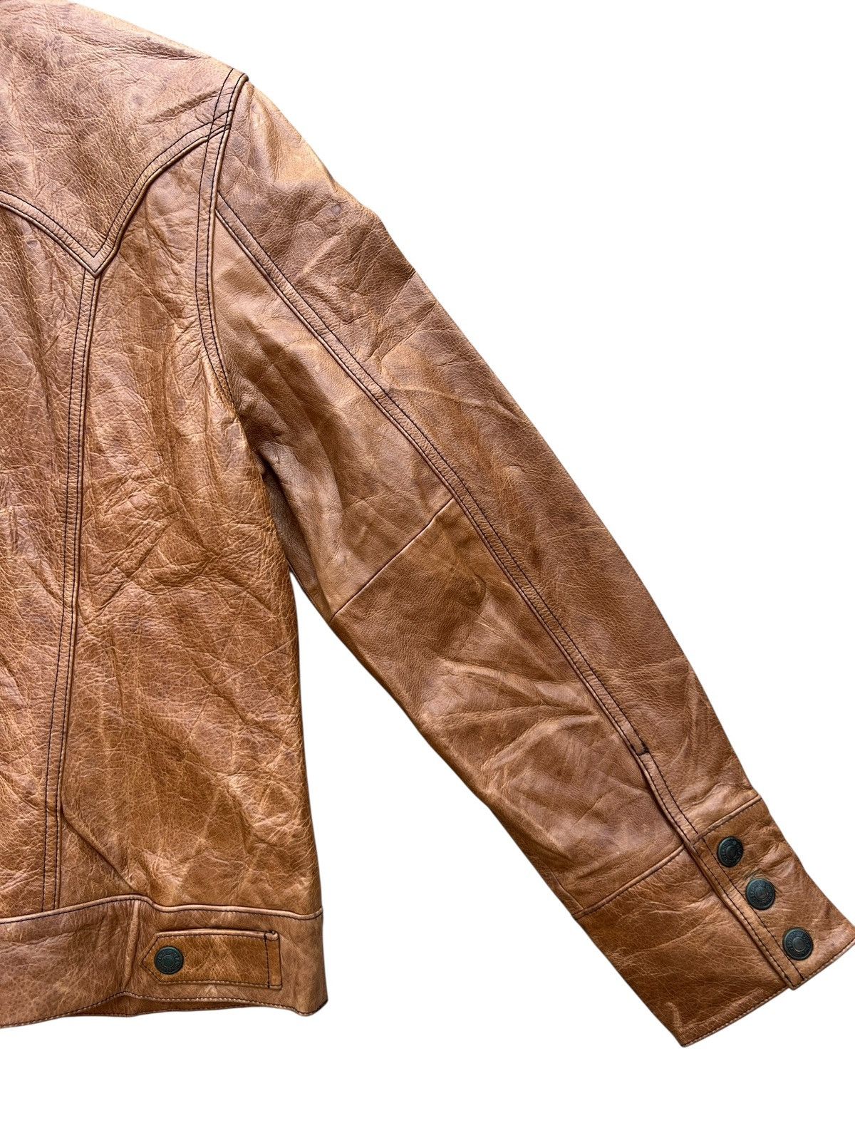 Gap Gap Brown Leather Jacket Size US S / EU 44-46 / 1 - 10 Thumbnail