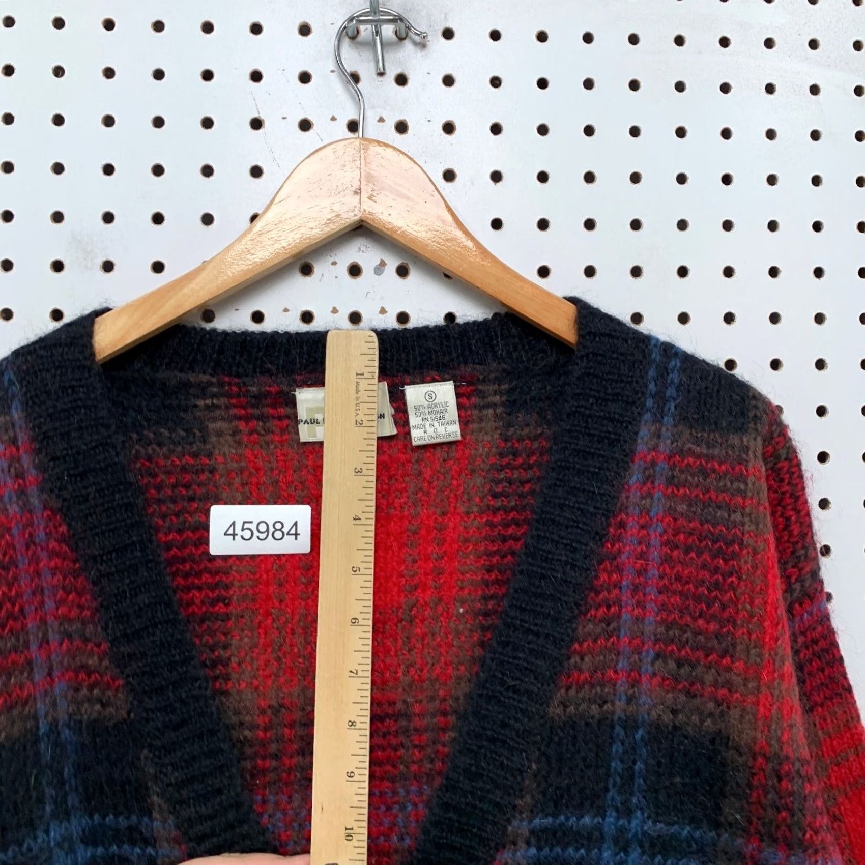 Vintage Vintage Paul Harris Design Mohair Cardigan Sweater Womens Small Red Black Size S / US 4 / IT 40 - 7 Thumbnail