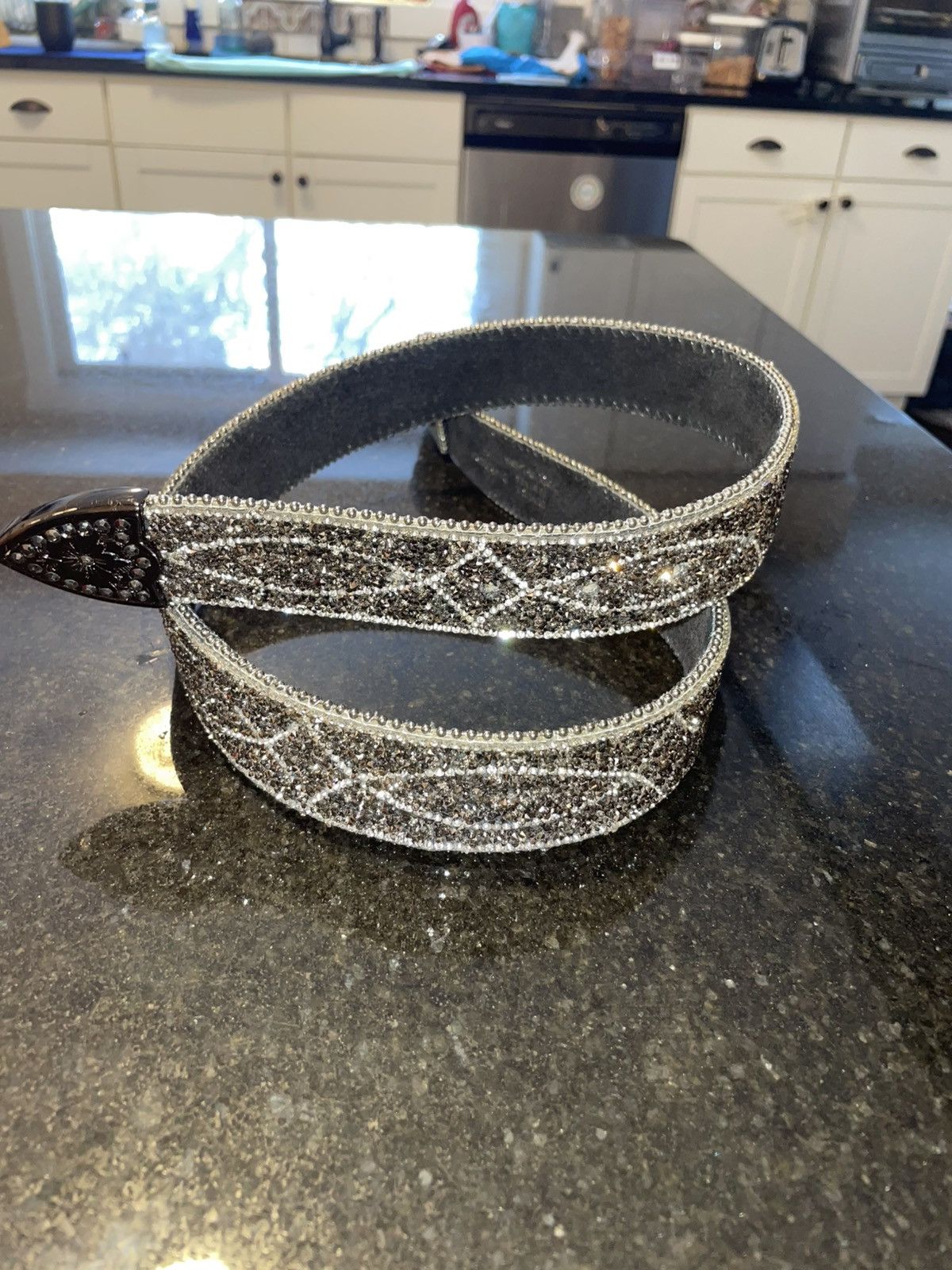 Cowboy Equipment Leather Western Rodeo Belt Rhinestones Size ONE SIZE - 1 Thumbnail