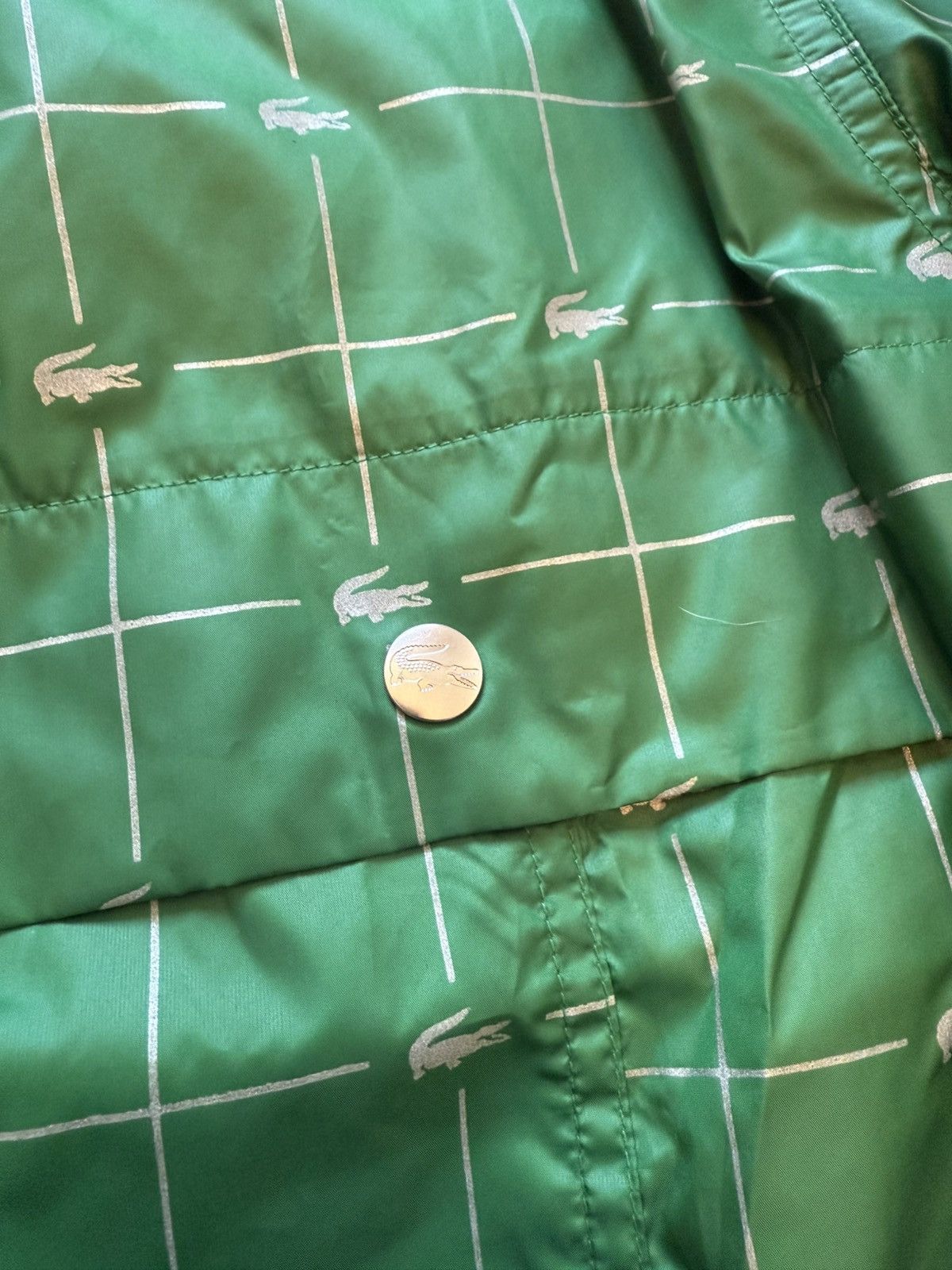 Lacoste × Supreme SS18 Supreme x Lacoste Reflective Grid Nylon Anorak Green Size US S / EU 44-46 / 1 - 8 Thumbnail