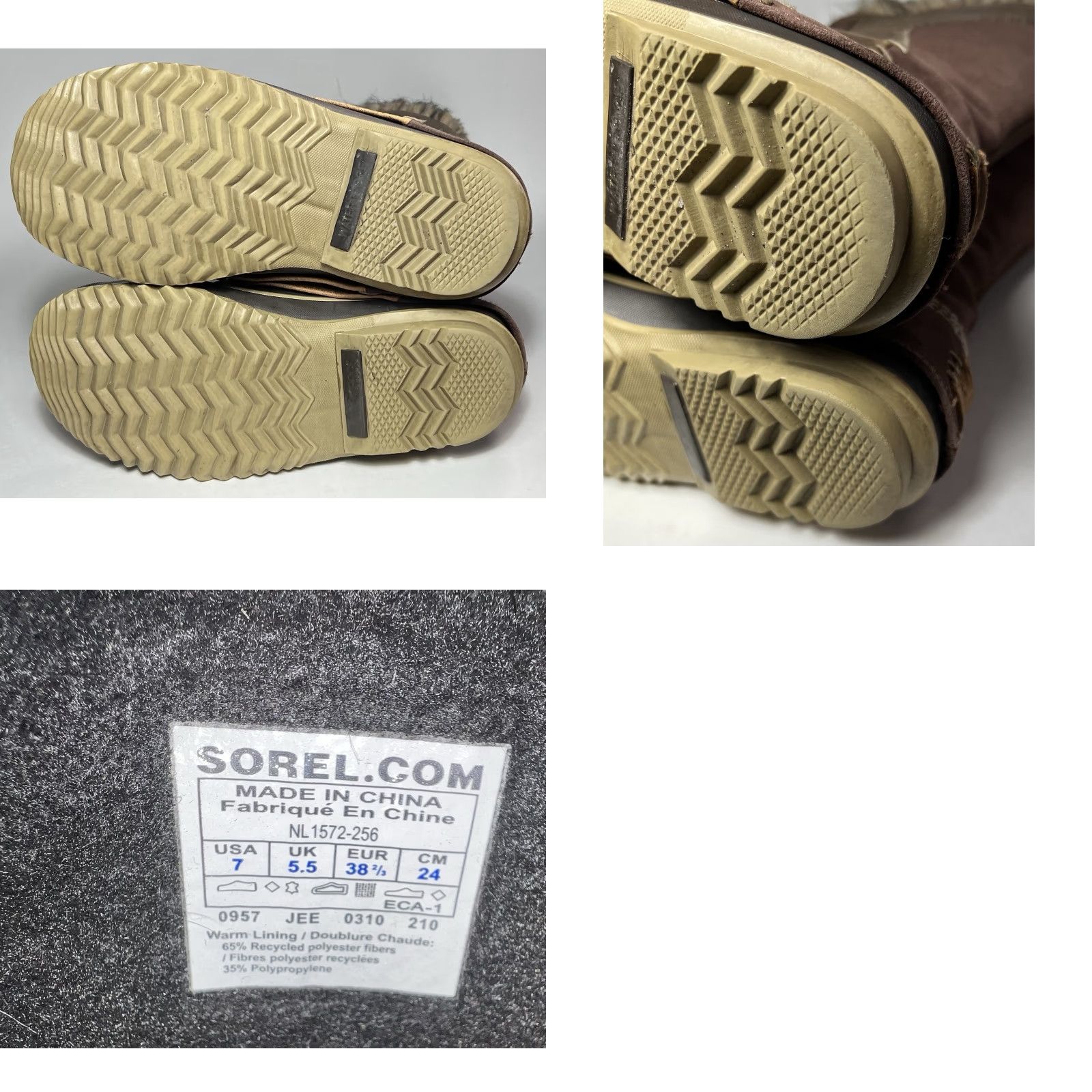 SOREL Sorel Cate The Great Boots Womens Knee High Winter Fur Lace Up Waterproof Insulated 14.75” Brown Size 7 NL1572-256 Size US 7 / IT 37 - 8 Thumbnail