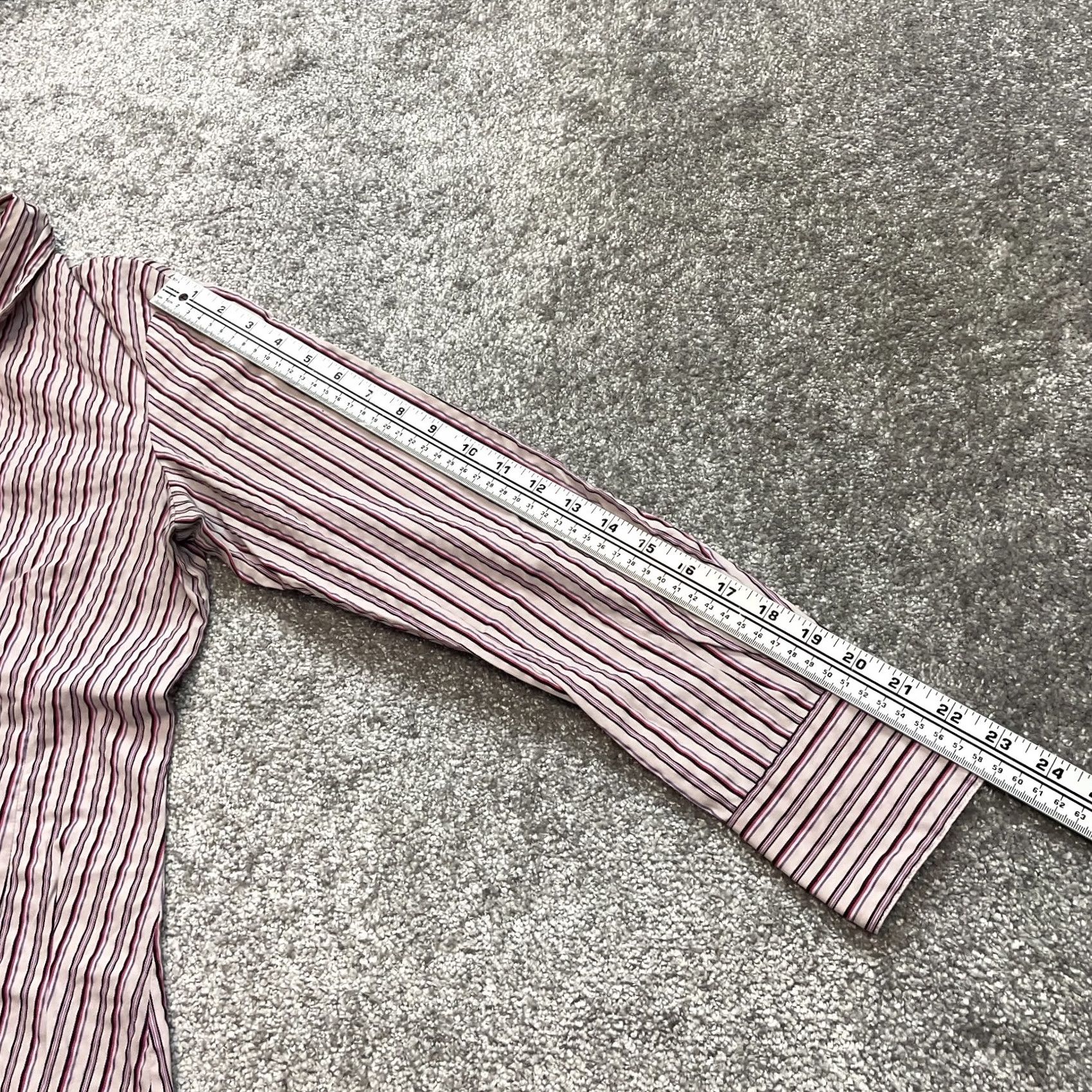 Vintage Rafaella Button Up Blouse Shirt Womens 10 Purple Striped Collared Ladies Top Shirt Size L / US 10 / IT 46 - 5 Thumbnail