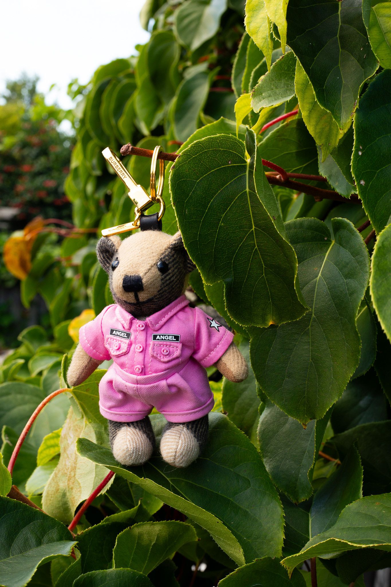 Burberry Cashmere Thomas Angel Jacket Teddy Bear Keychain Charm Pink Size ONE SIZE - 4 Thumbnail