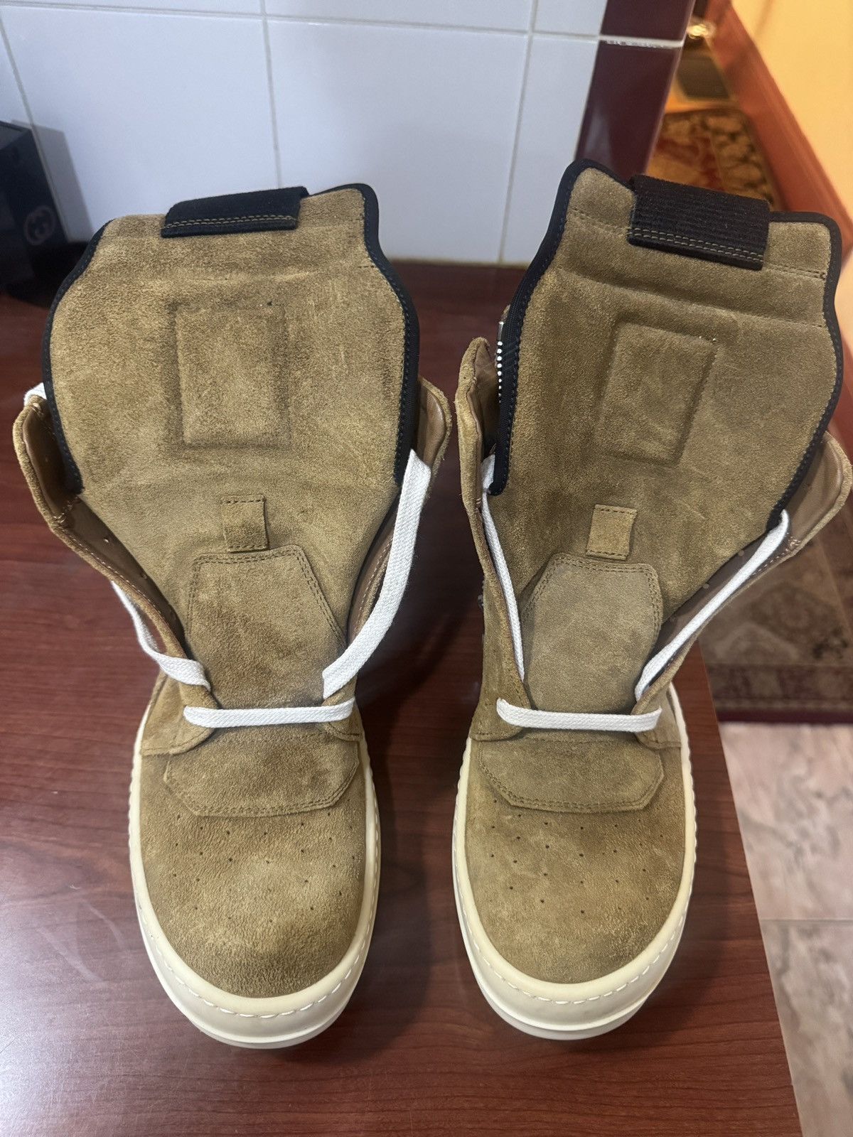 Rick Owens Fall 2014 Suede Geobasket Size US 7 / IT 37 - 5 Thumbnail