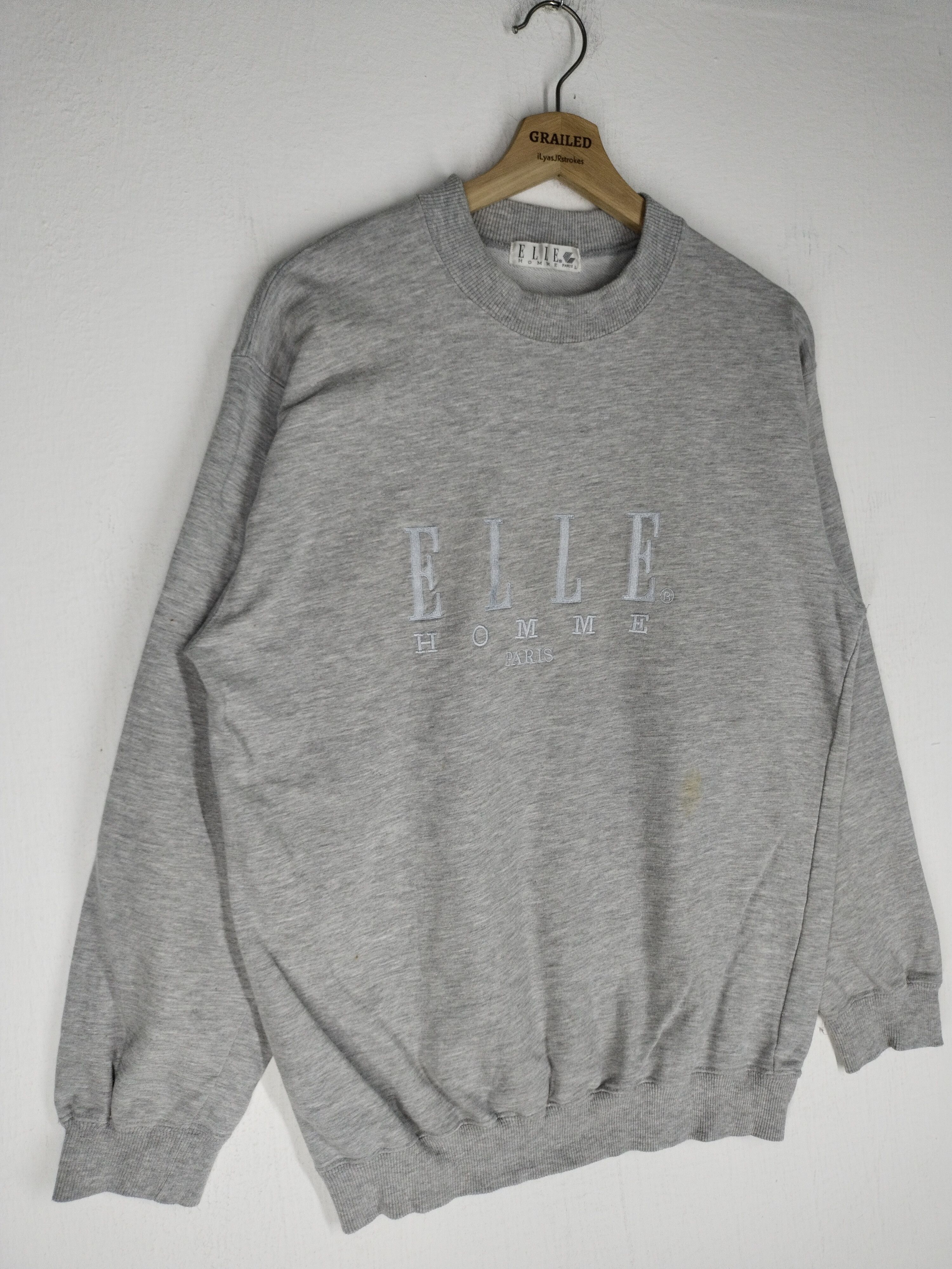 Designer × Vintage Vintage Elle Homme Paris Embroidery Logo Sweatshirt Size US M / EU 48-50 / 2 - 3 Thumbnail