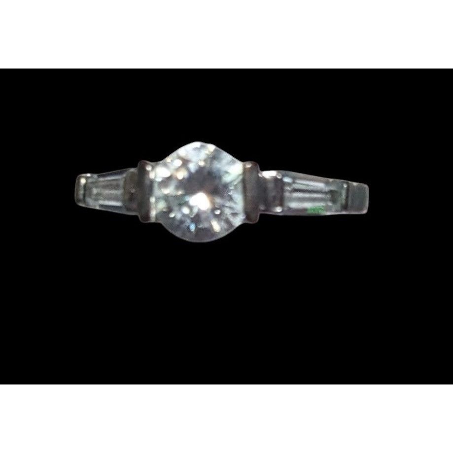 Other Elegant Clear Gemmed Silver Tone Engagement Ring Size 7 Size ONE SIZE - 5 Thumbnail