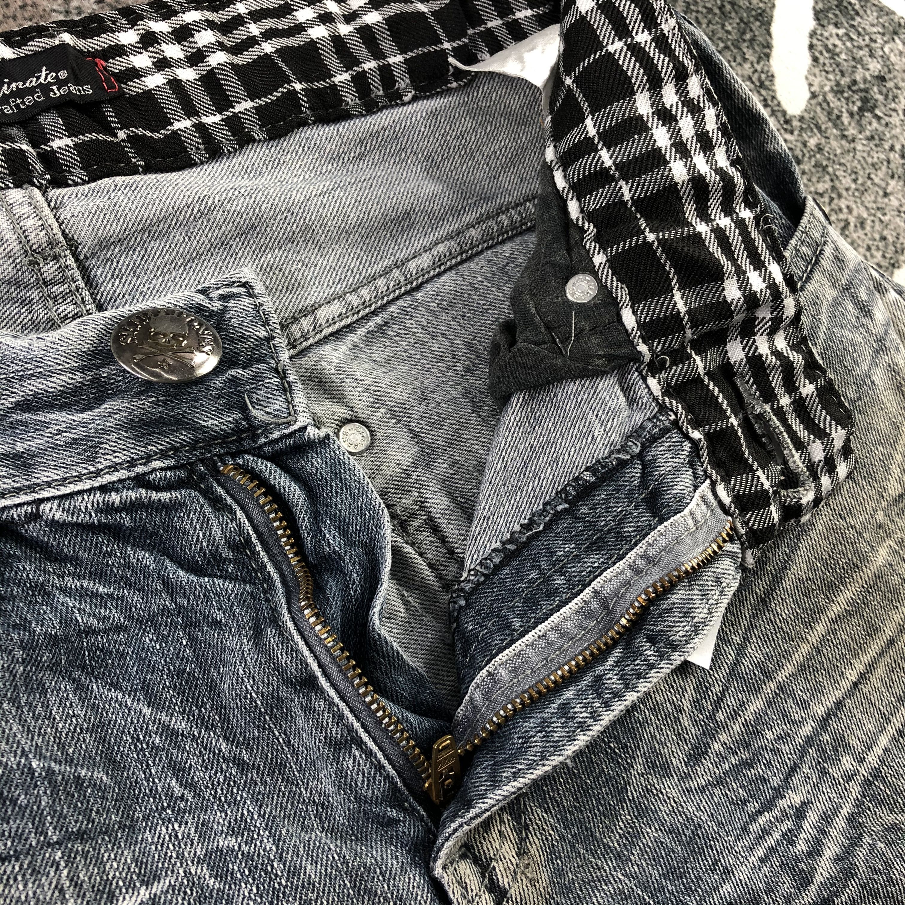Japanese Brand Dominate Handcrafted Jeans Faded Blue Denim KJ1331 Size US 30 / EU 46 - 7 Thumbnail