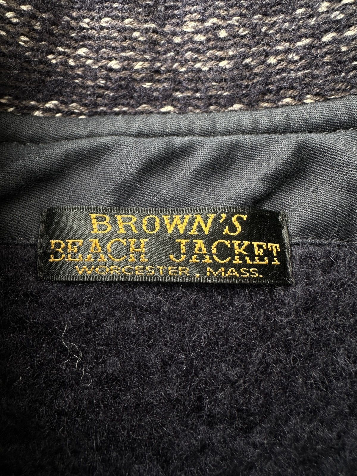 Full Count & Co. Brown’s Beach Cloth Wool Salt peper Navy Shadow Striped Jkt Size US M / EU 48-50 / 2 - 8 Thumbnail