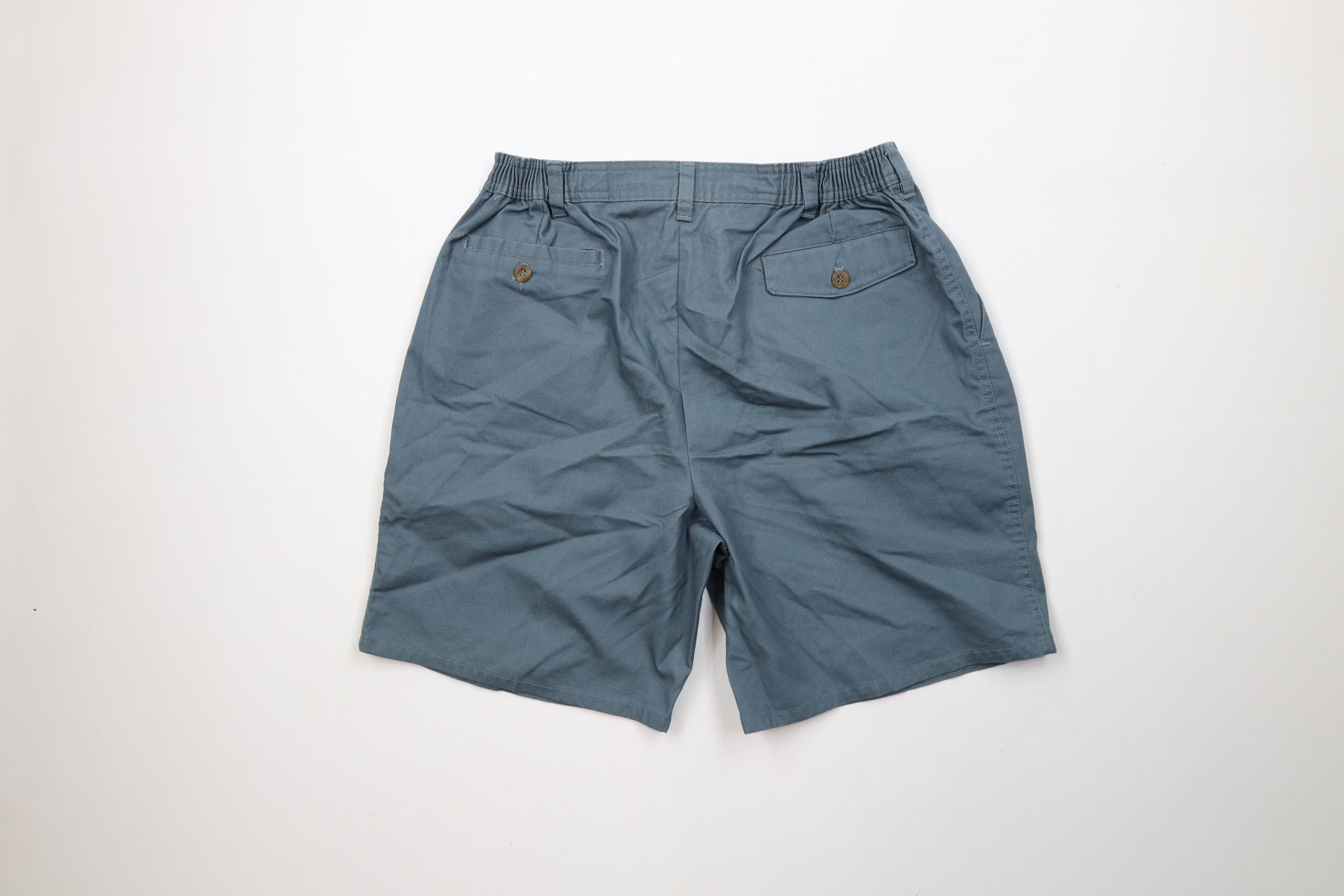 Vintage Vintage 90s Streetwear Above Knee Chino Shorts Steel USA Size US 36 / EU 52 - 8 Thumbnail
