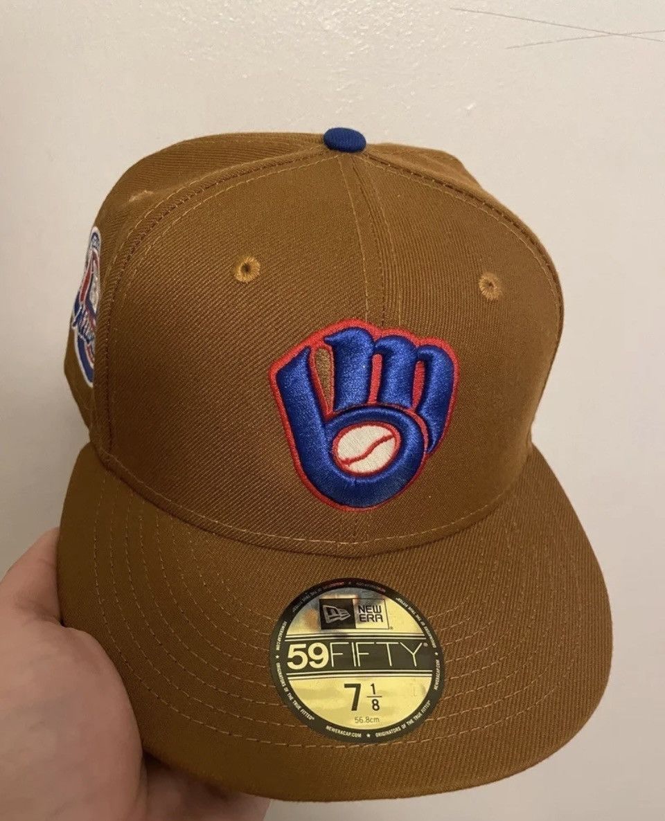 image of Hat Club Yote Ball Park Snacks Pack Milwaukee Brew in Brown, Men's