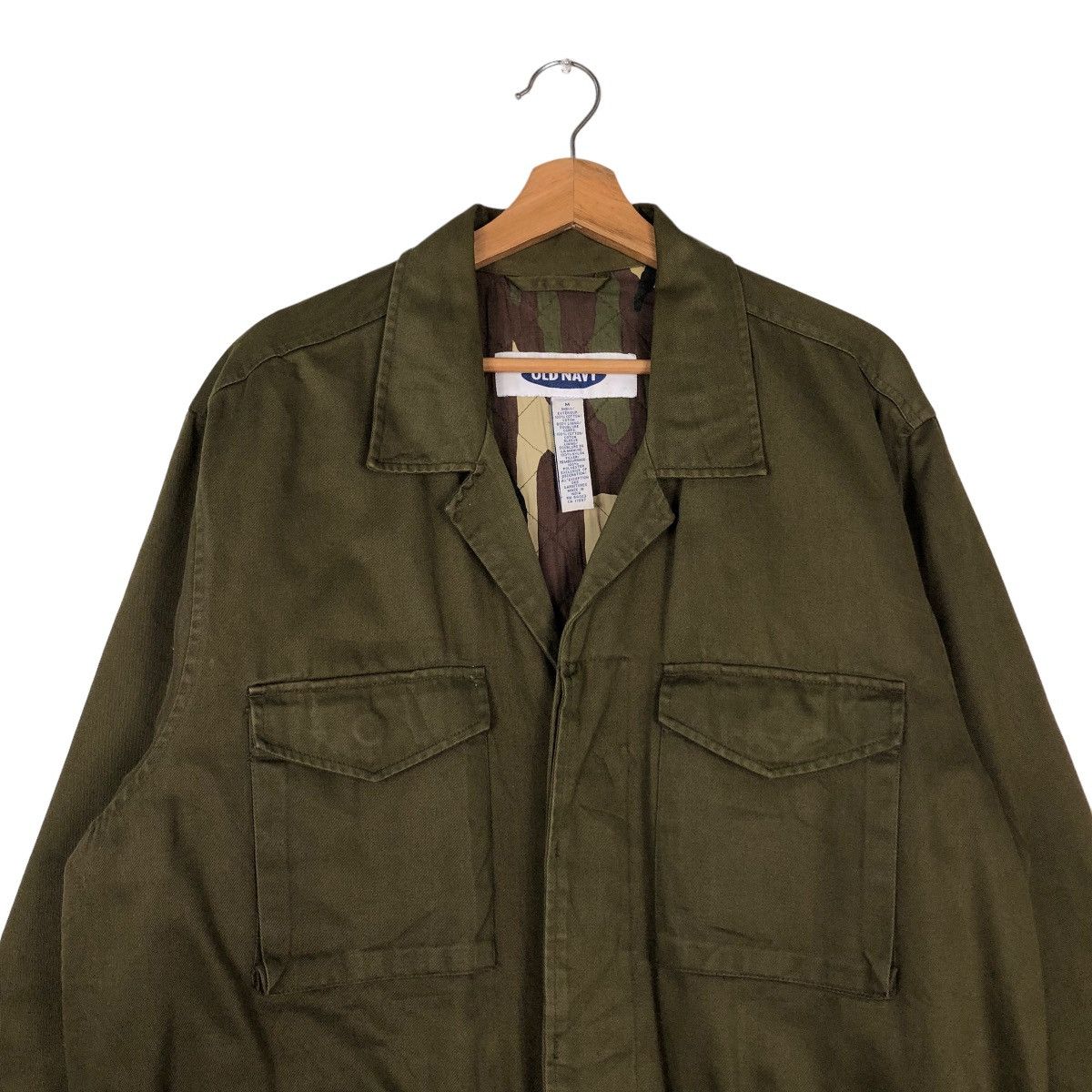 Old Navy 📌VINTAGE CHORE BIKER MILITARY JACKET OLDNAVY CAMOUFLAGE Size US M / EU 48-50 / 2 - 12 Thumbnail