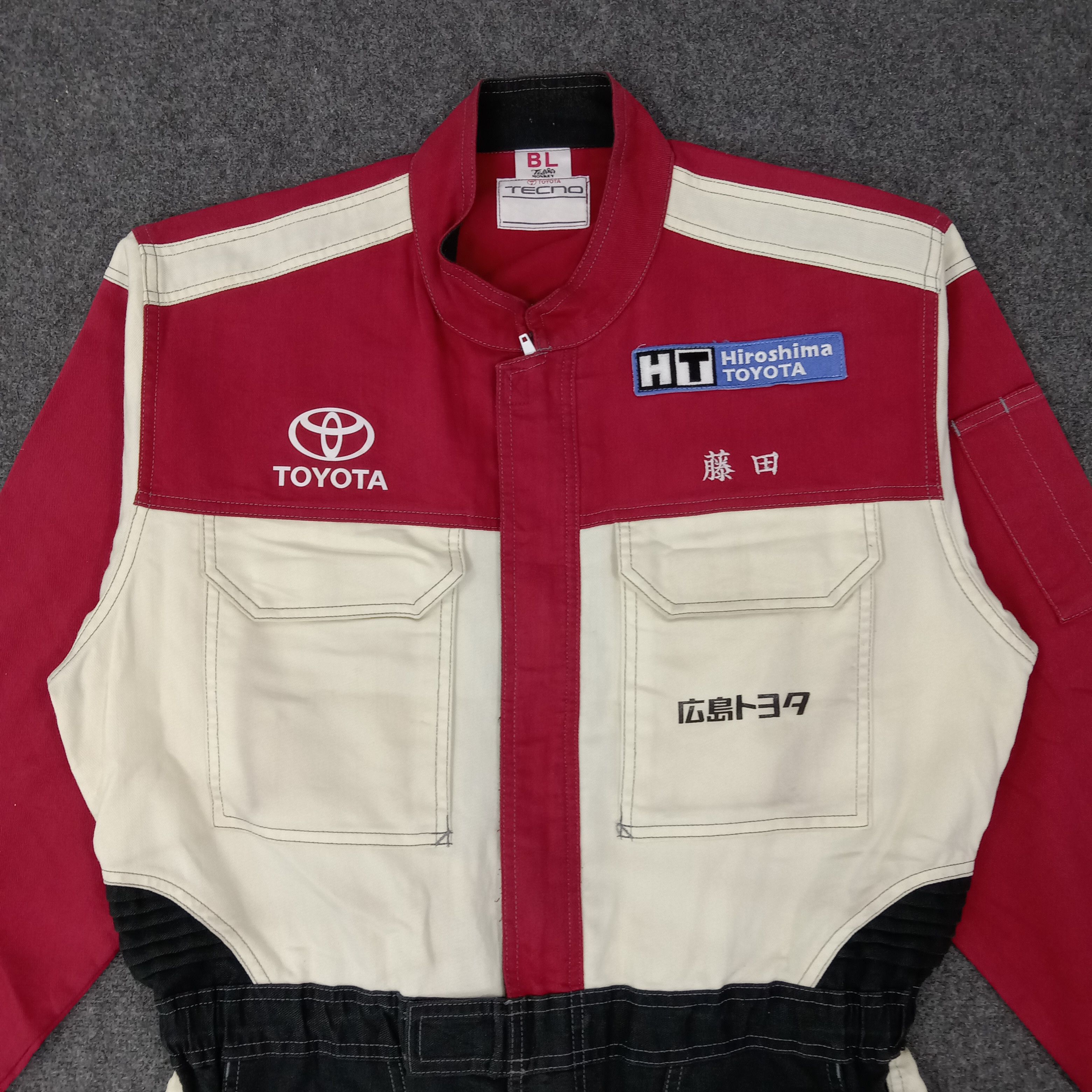 Japanese Brand Toyota Tecno Motorsports Workwear Coverall C261N28 Size US L / EU 52-54 / 3 - 6 Thumbnail