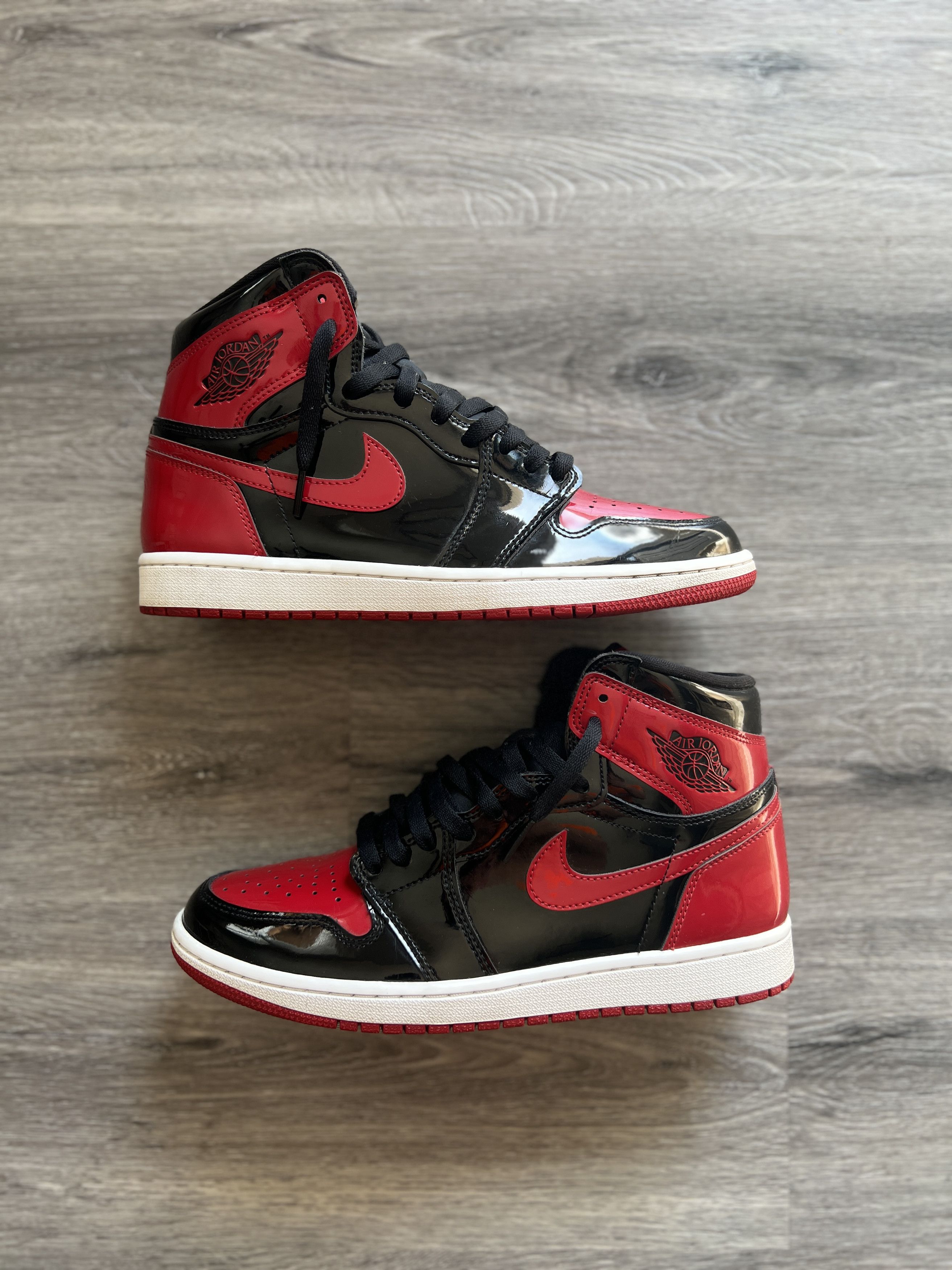 Jordan Brand Jordan 1 Retro High OG Patent Bred Size US 10 / EU 43 - 1 Thumbnail