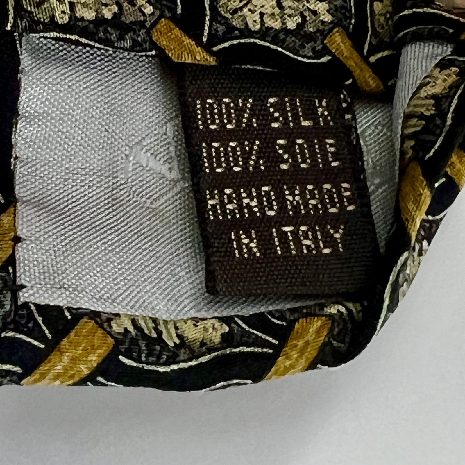 Valentino Valentino Cravatte Vintage Men's Tie Grey Gold Silk Necktie Size ONE SIZE - 7 Thumbnail