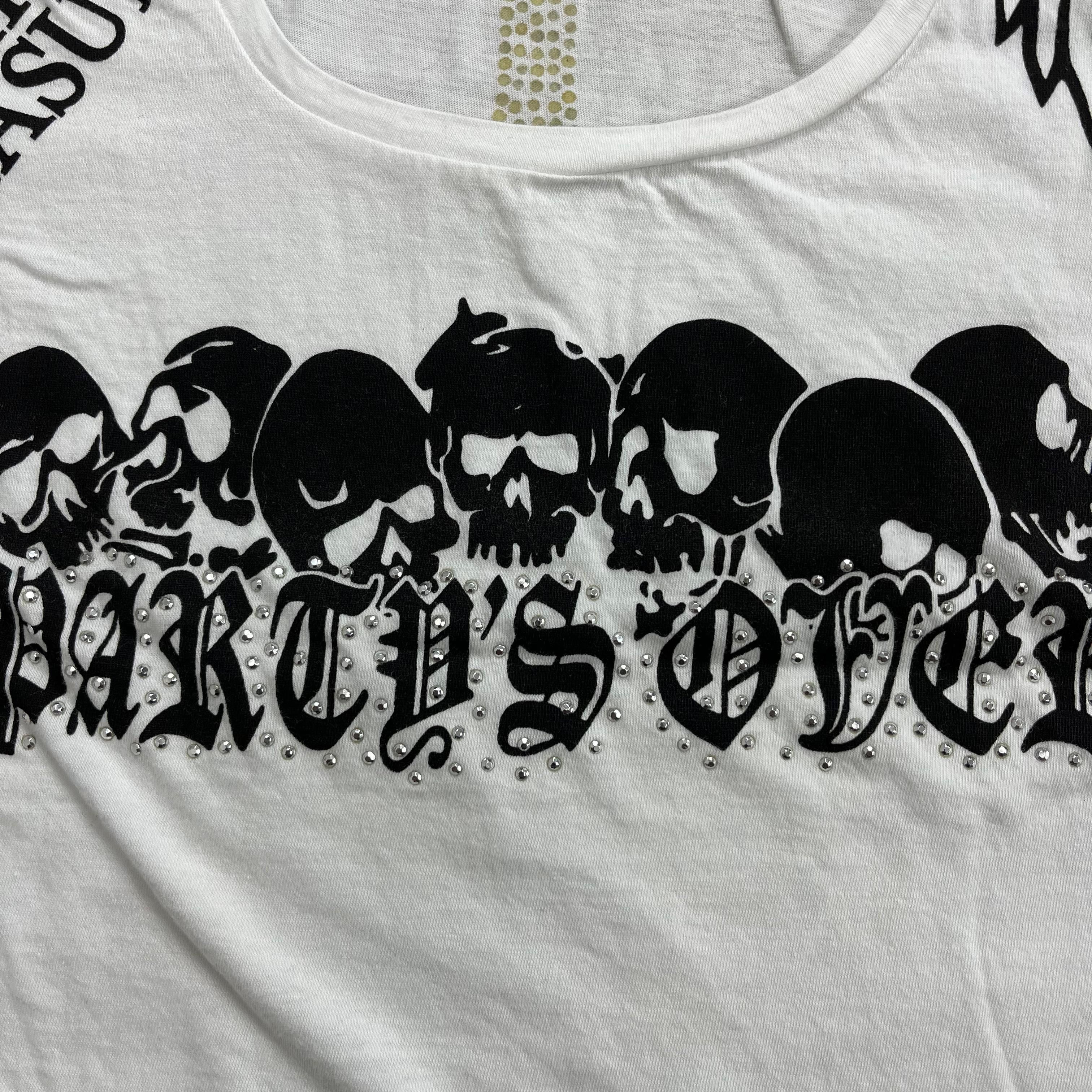 Japanese Brand 2000s D.I.A Skulls Cross Grunge Gothic Ifsix Lgb Style Tee Size S / US 4 / IT 40 - 4 Thumbnail