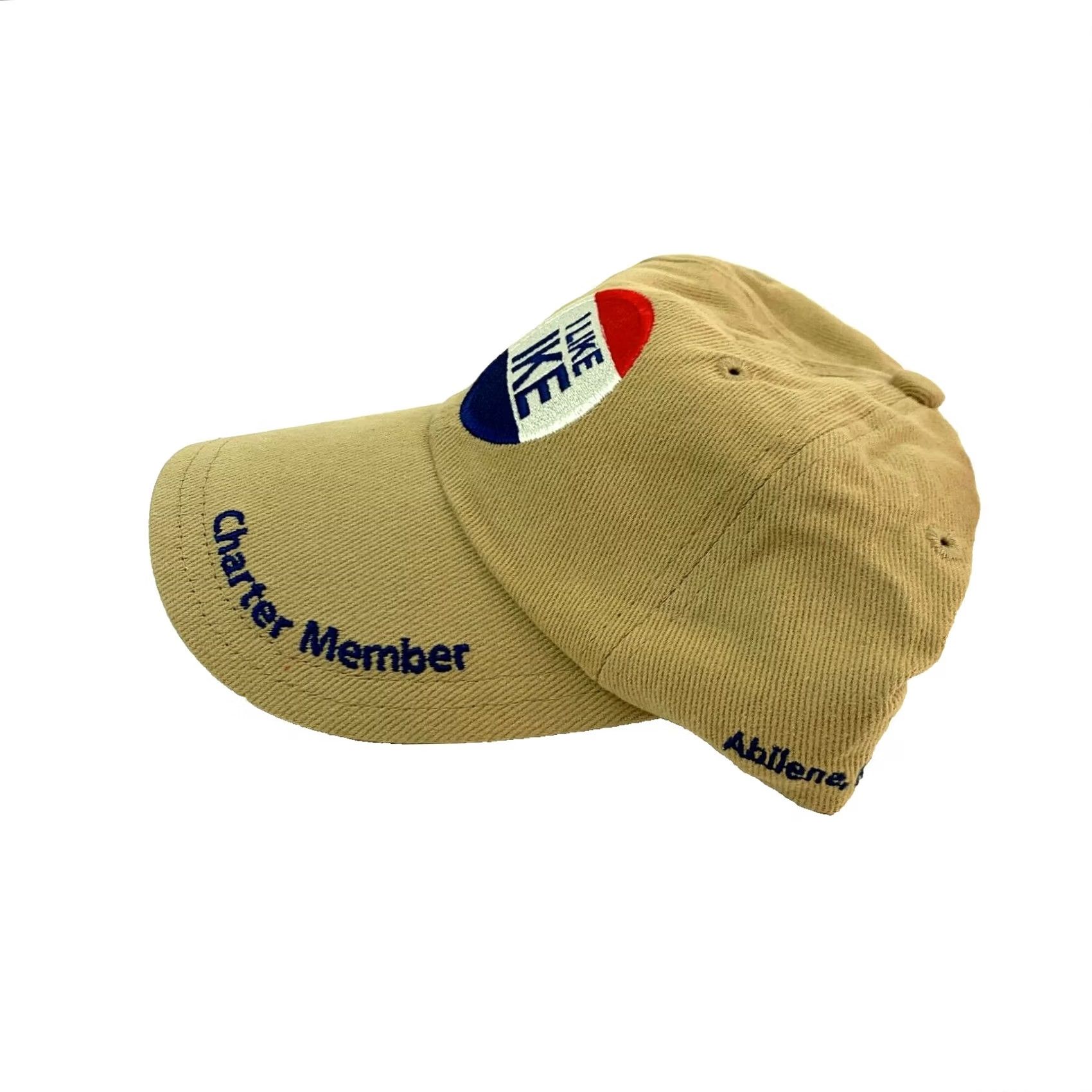 Vintage I Like Ike Charter Member Eisenhower Foundation Beige Strapback Dad Hat Cap Mens One Size Beige Strapback Cap Size ONE SIZE - 3 Thumbnail