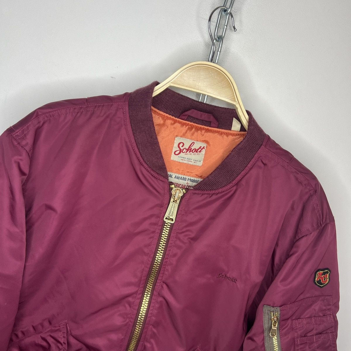 Schott Vintage Schott NYC American College Bomber flyer jacket MA-1 Size US XL / EU 56 / 4 - 5 Thumbnail