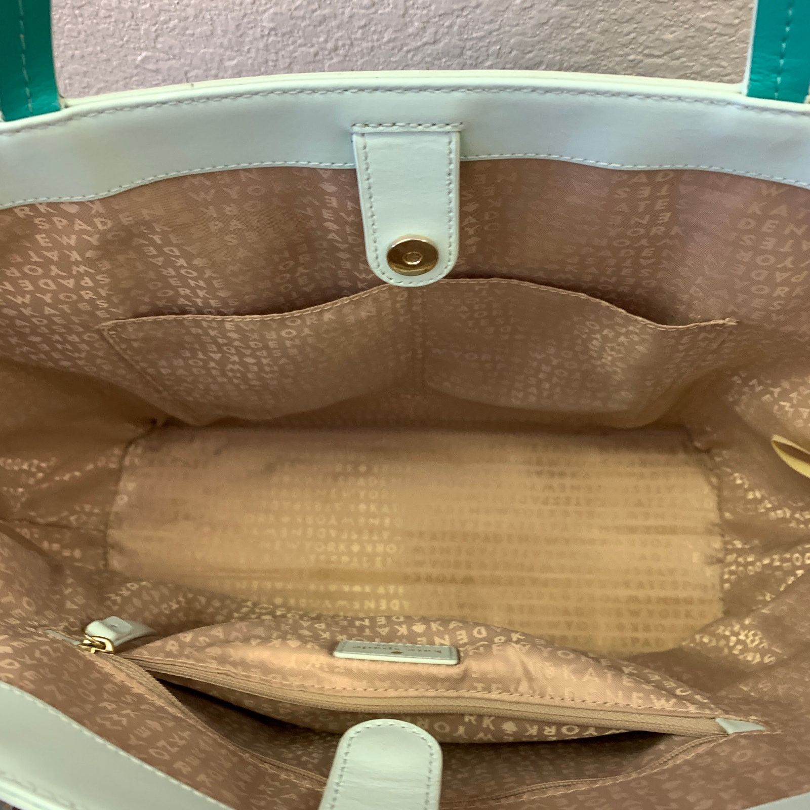 Kate Spade Kate Spade New Horizons Cactus Little Len Tote Island Waters Size ONE SIZE - 8 Thumbnail