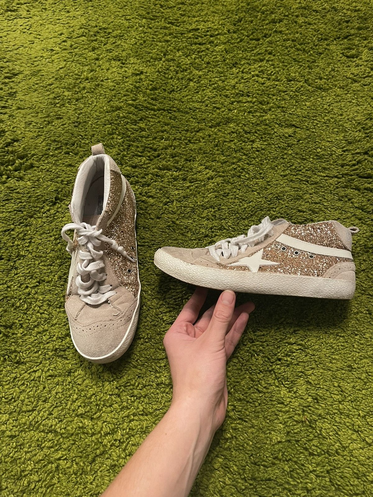 Designer × Golden Goose Golde Goose mid star avant garde shining sneakers Size US 10 / IT 40 - 1 Thumbnail