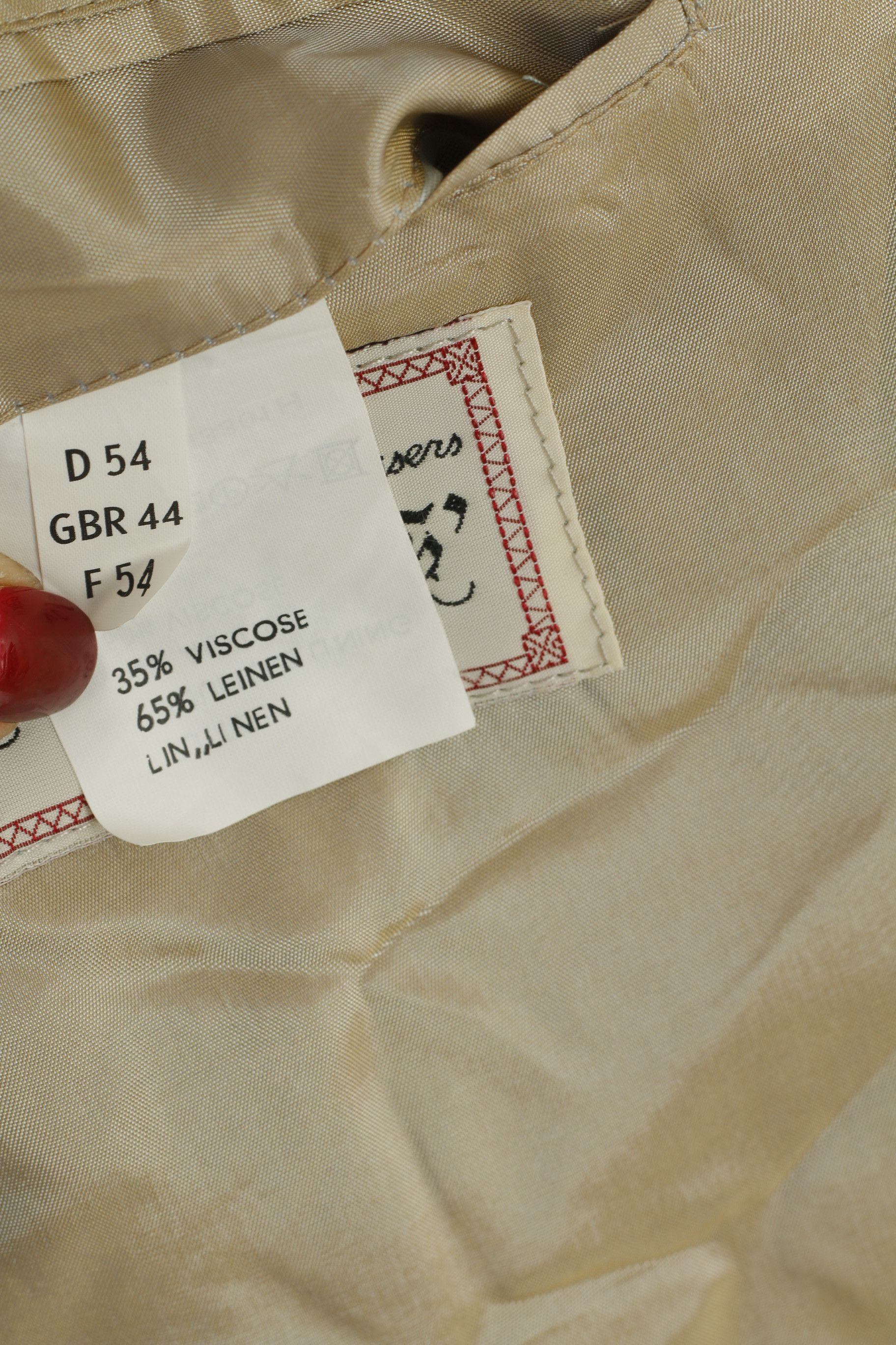 Vintage James B. Cook Men 54 44 Blazer Yellow Vintage Linen 3237 Size 44R - 5 Thumbnail