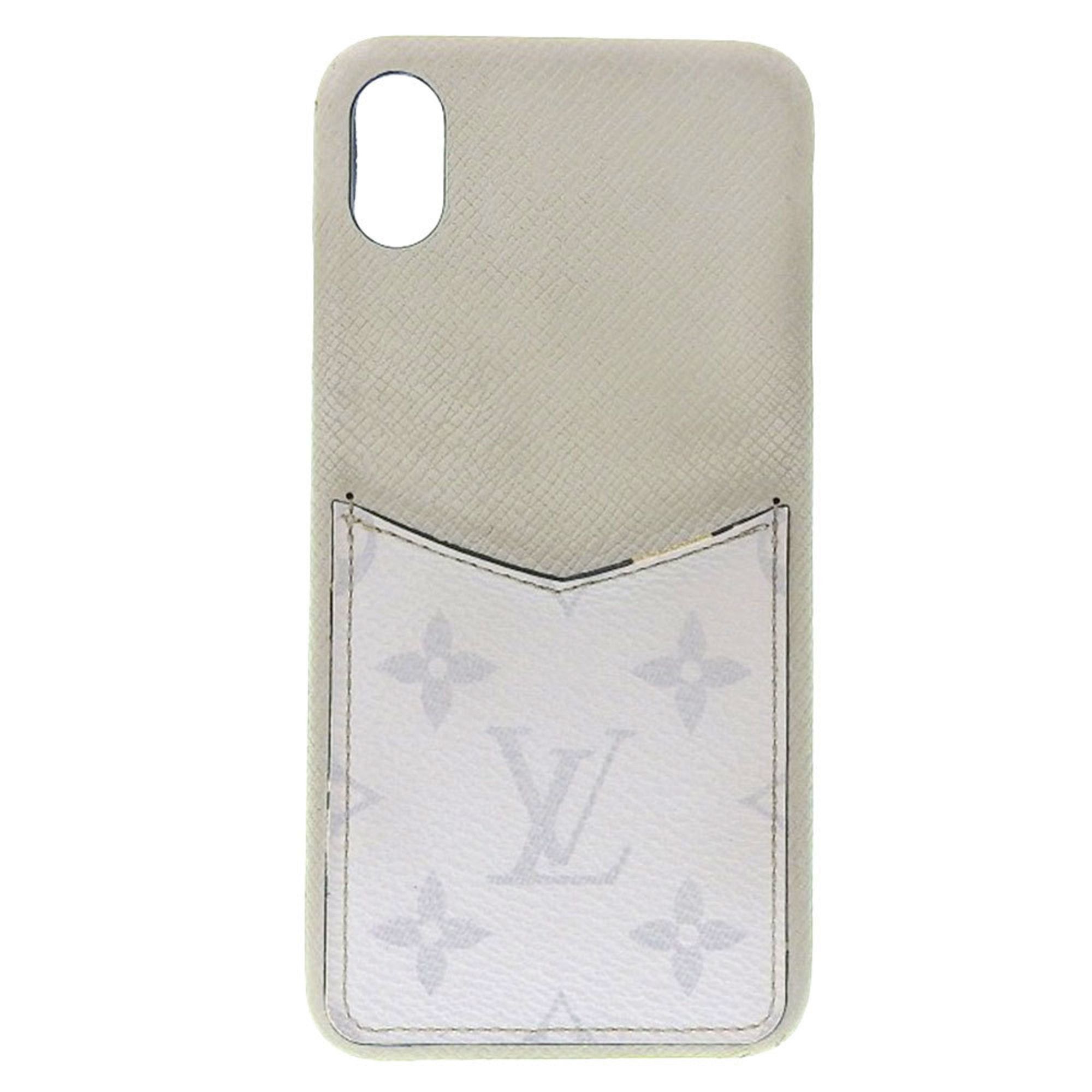 image of Louis Vuitton Taiga Llama Bumper Xs Max Iphone Case Smartphone White M30277 in Black, Women's