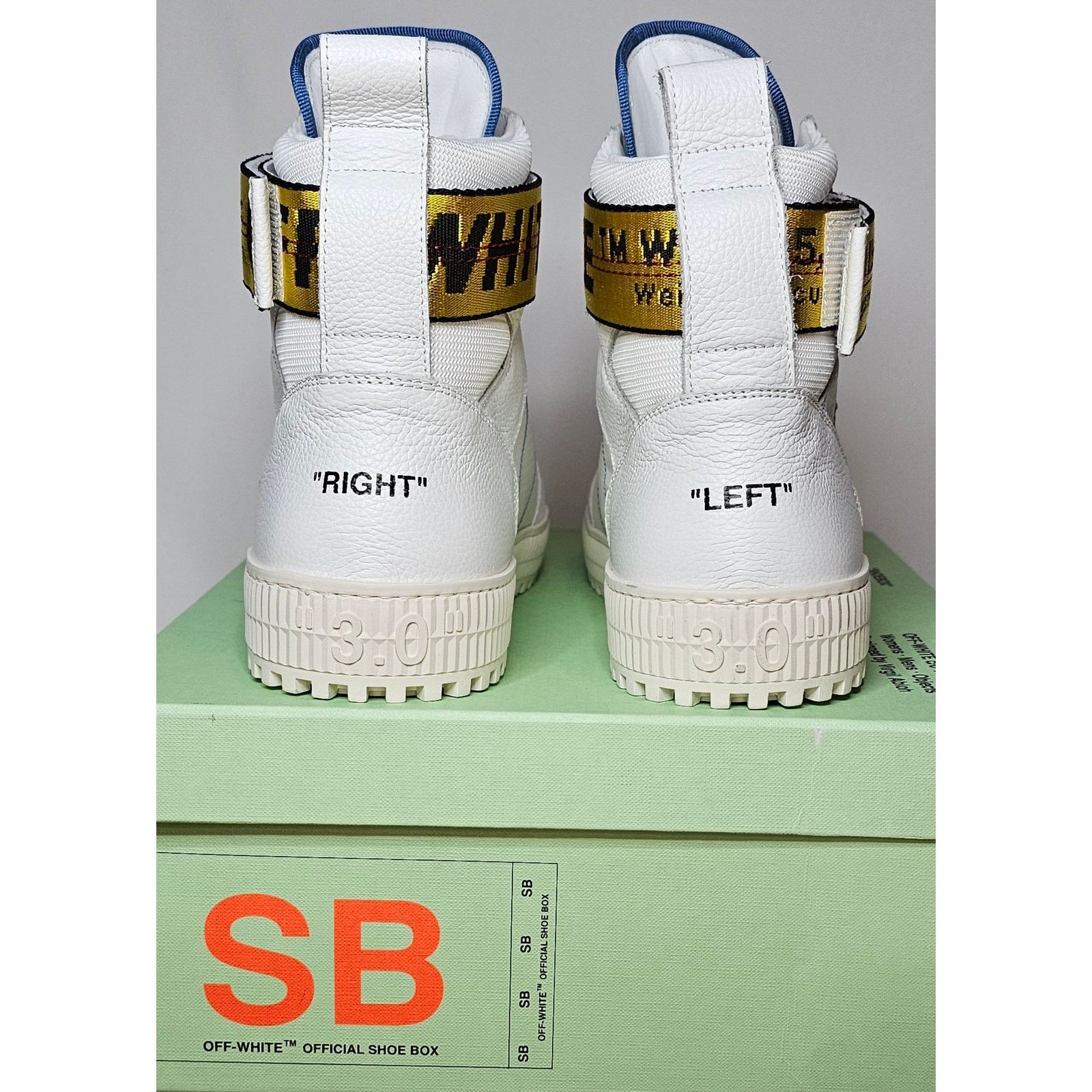 Off-White Off-White White Canvas and Leather Industrial High Top Size US 11 / EU 44 - 5 Thumbnail