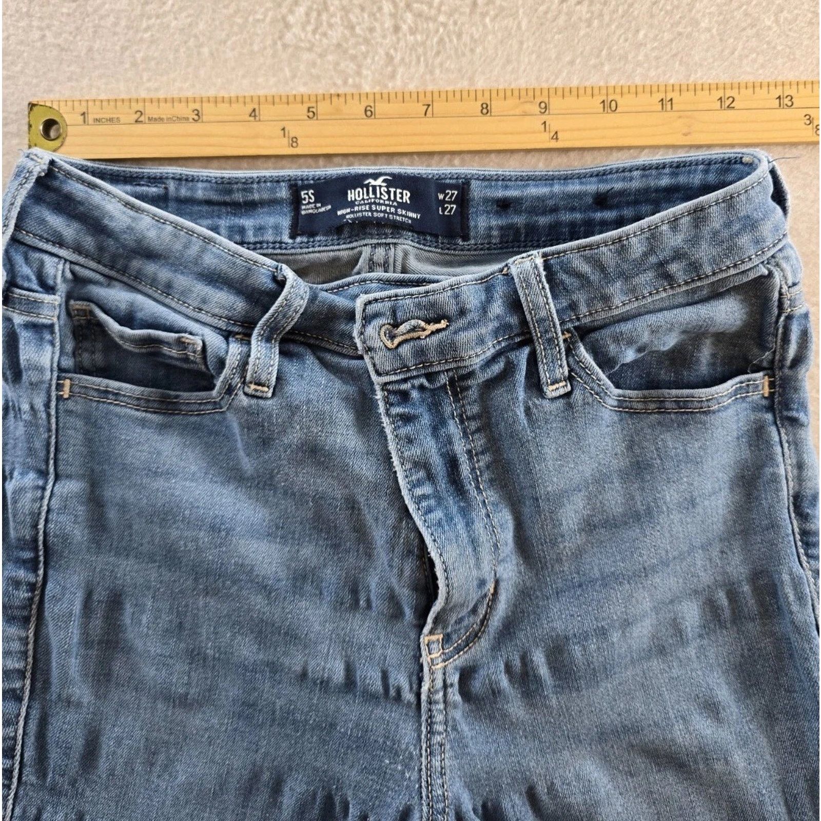 Hollister Hollister Jeans Womens Sz 27 Stretch High Rise Super Skinny Size 27" / US 4 / IT 40 - 2 Thumbnail