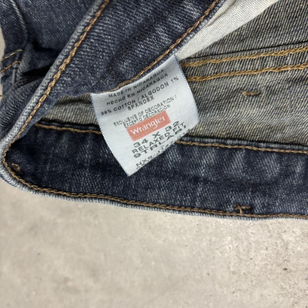 Japanese Brand × Vintage Crazy Vintage Y2K/2000s Grunge Dark Wash Denim Jeans! Size US 34 / EU 50 - 8 Thumbnail