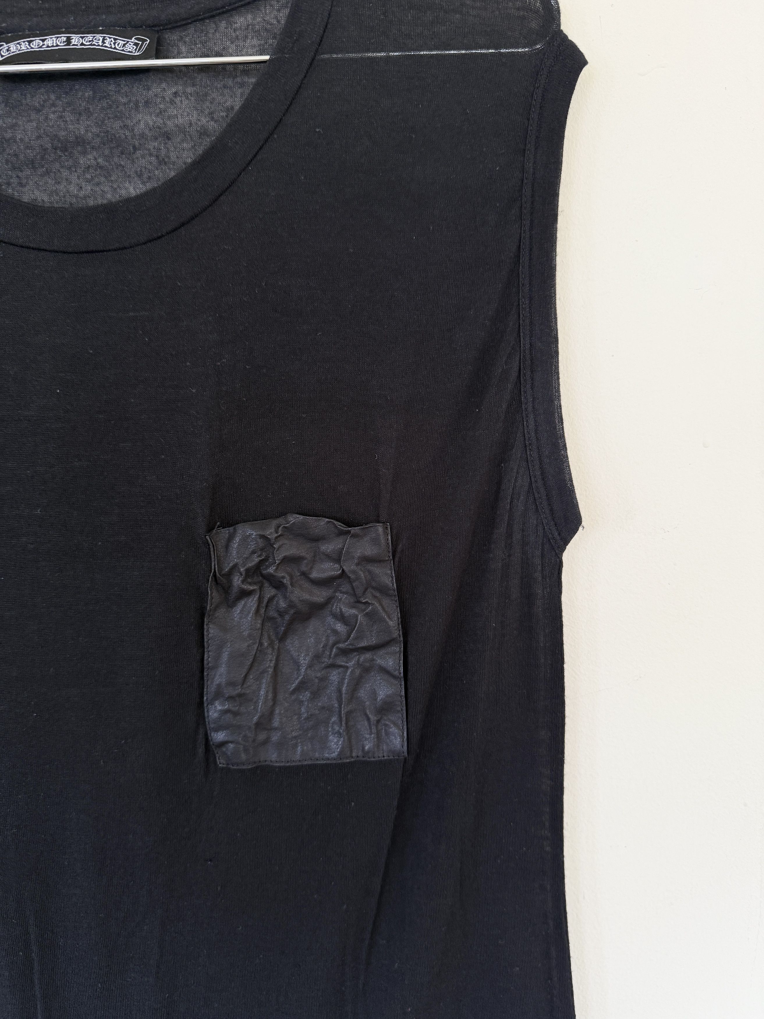 Chrome Hearts CH Vintage See Thru Tank Top With Leather Pocket/Patch Size US S / EU 44-46 / 1 - 5 Thumbnail