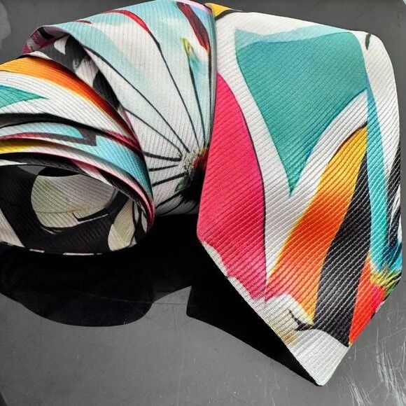 Other Floral Patchwork Tie Retro Designer Menswear Tie Necktie Mid Size ONE SIZE - 7 Thumbnail