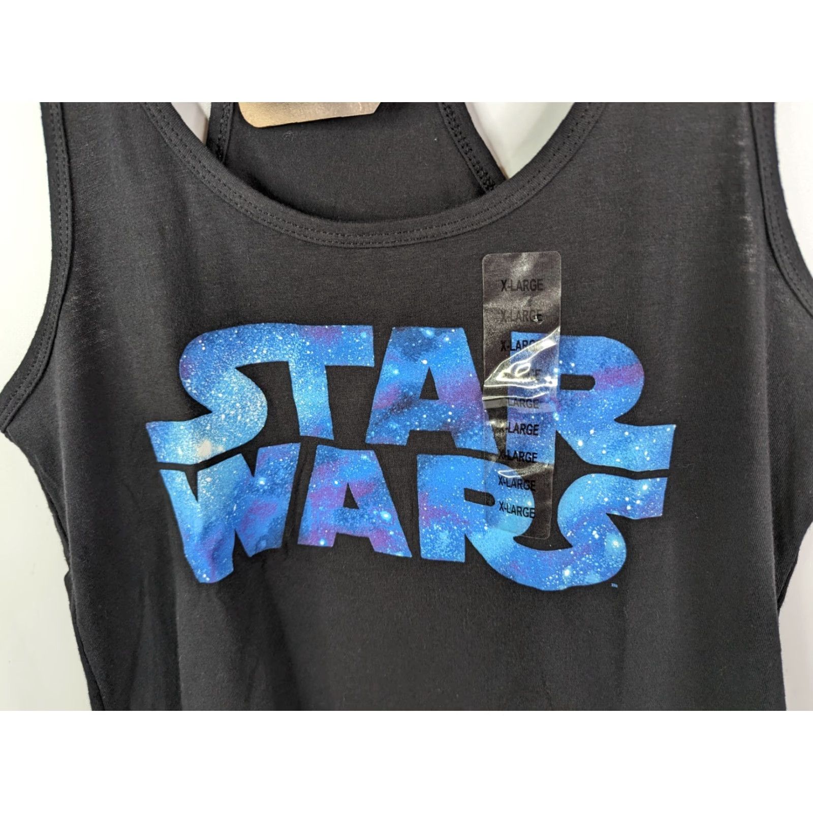 Star Wars NWT Star Wars Tank Top Star Wars Racerback XL Black Galaxy Logo Women Sleeveless Jersey Cotton Blend T-Shirt Shirt Tunic Size XL / US 12-14 / IT 48-50 - 2 Thumbnail
