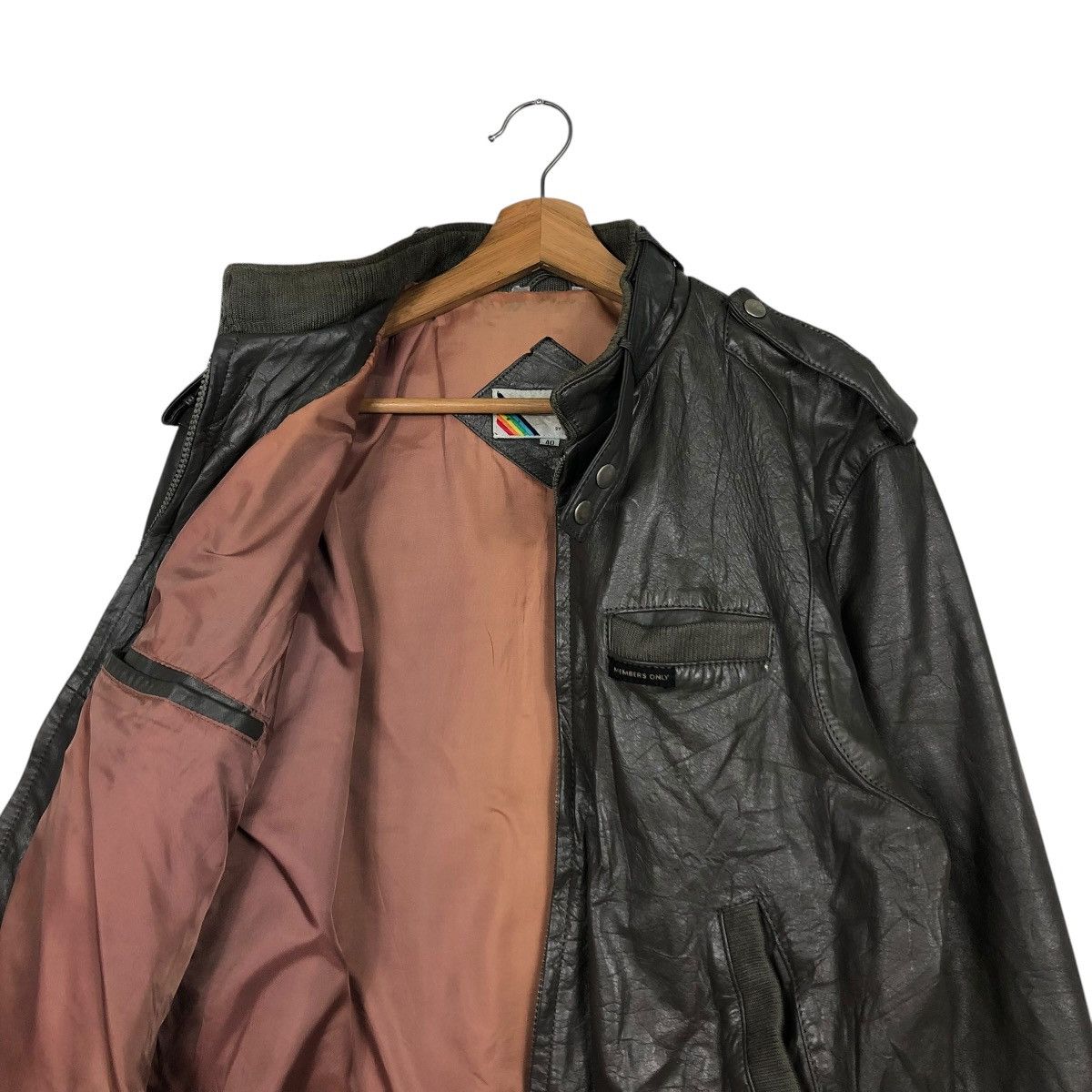 Japanese Brand 🔥VINTAGE BIKER LEATHER JACKET EUROPE CRAFT ISSEY MIYAKE Size US M / EU 48-50 / 2 - 14 Thumbnail
