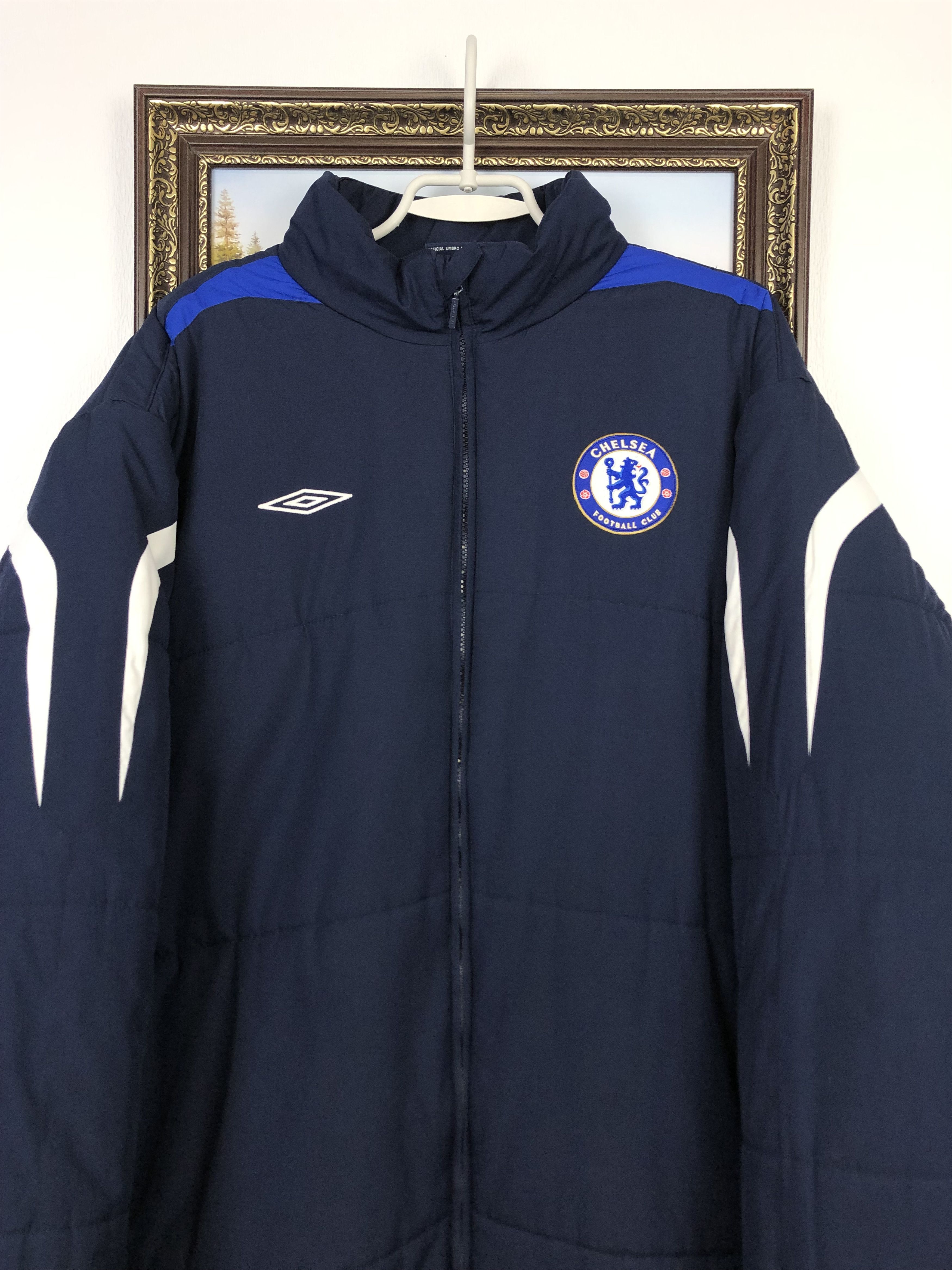 Umbro Vintage Chelsea Football Jacket Puffer Bomber Soccer Track Size US XL / EU 56 / 4 - 2 Thumbnail