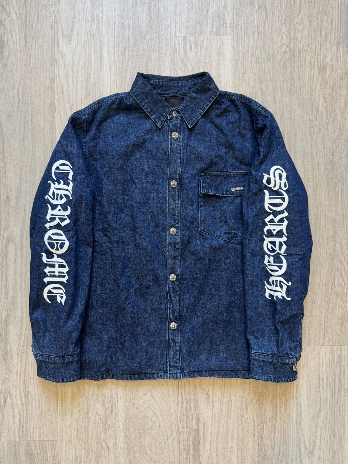 Chrome Hearts Chrome Hearts Work’n Denim Lucky Patch Padded Shirt Size US L / EU 52-54 / 3 - 1 Thumbnail