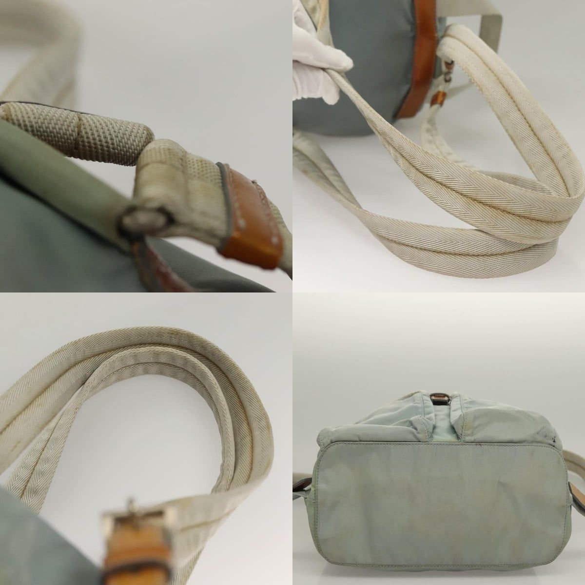 Prada PRADA Backpack Nylon Light Blue Silver Size ONE SIZE - 10 Thumbnail