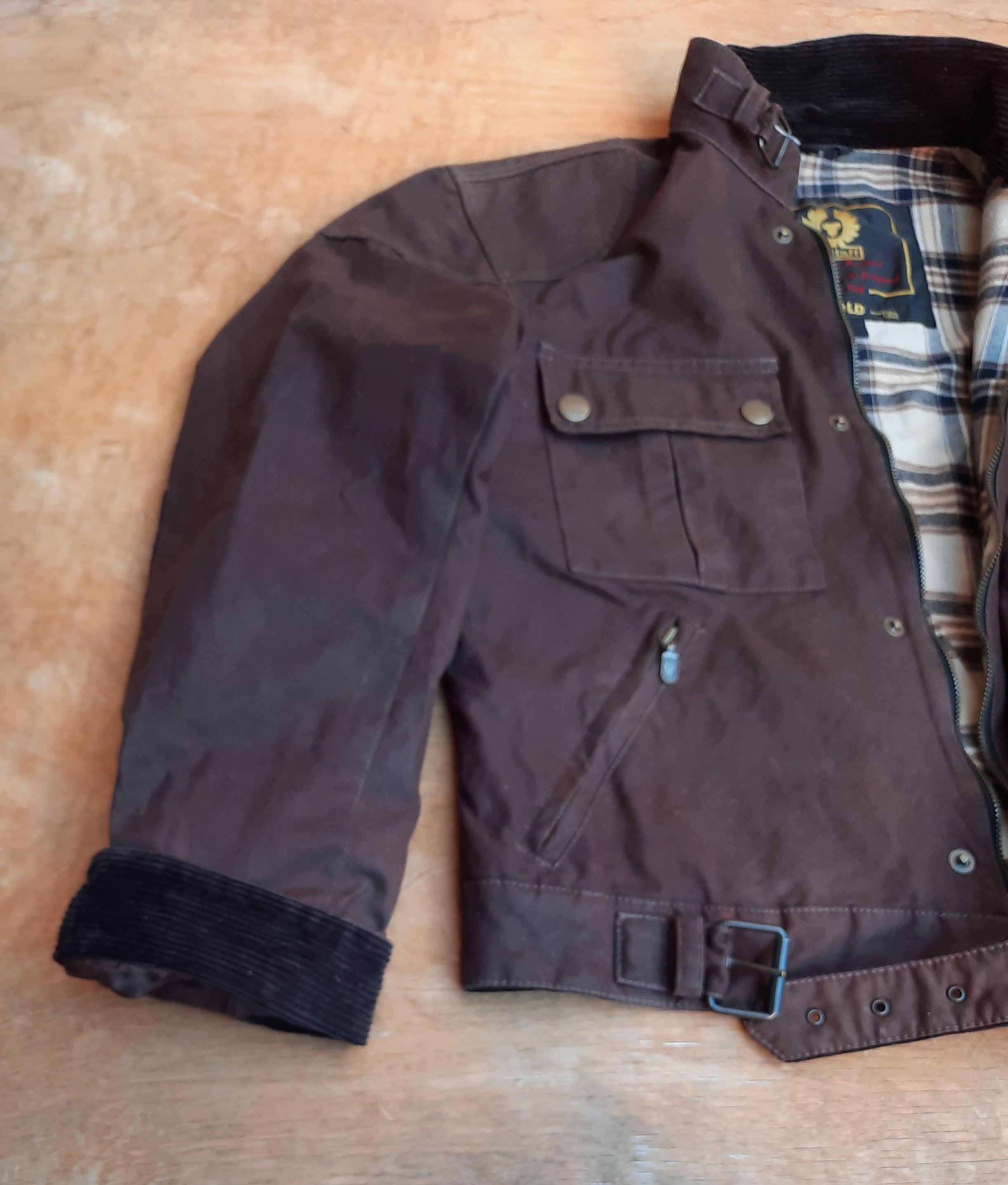 Belstaff Belstaff Waxed Cotton Jacket – Brown Motorcycle Biker Style Size US L / EU 52-54 / 3 - 12 Thumbnail