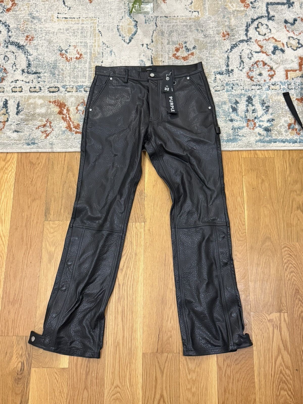 Purple Brand Purple Brand Leather Cargo Pants Size US 32 / EU 48 - 1 Thumbnail