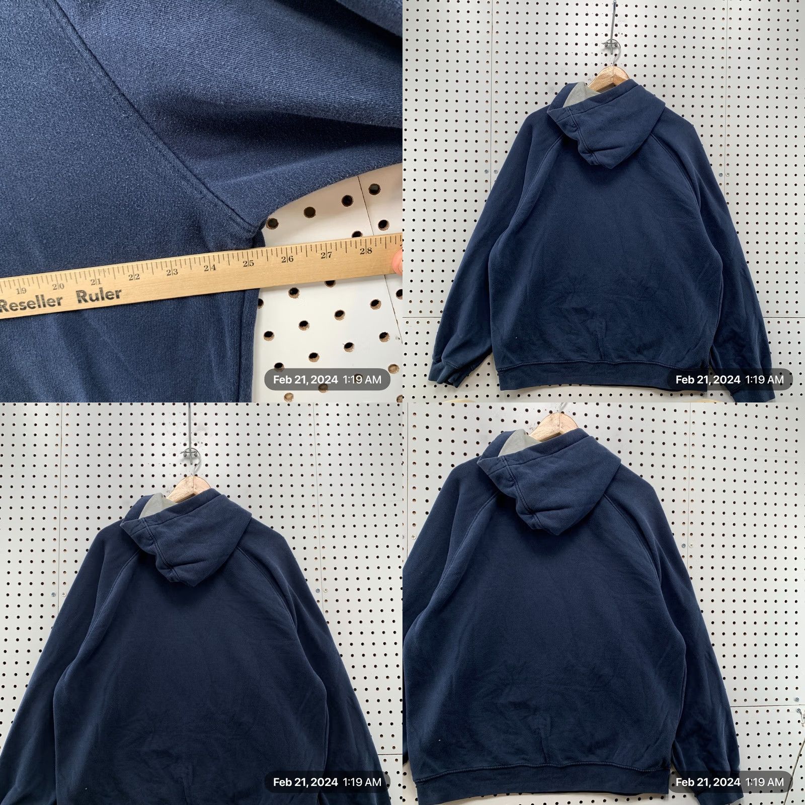 Nike VINTAGE Nike Hoodie Mens Large Blue Embroidered Spell Out Swoosh Y2K Size US L / EU 52-54 / 3 - 9 Thumbnail