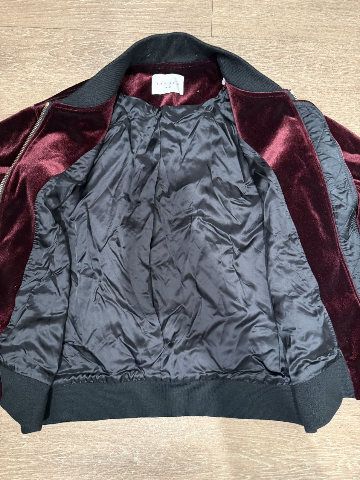 Sandro ***FINAL DROP***RARE SANDRO CURVED ARM VELVET BOMBER SZ 2/M Size US M / EU 48-50 / 2 - 11 Thumbnail